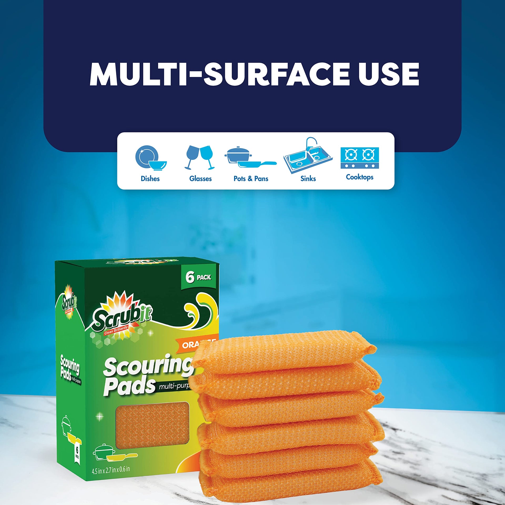 Multi Purpose Scouring Pad (6 Count)