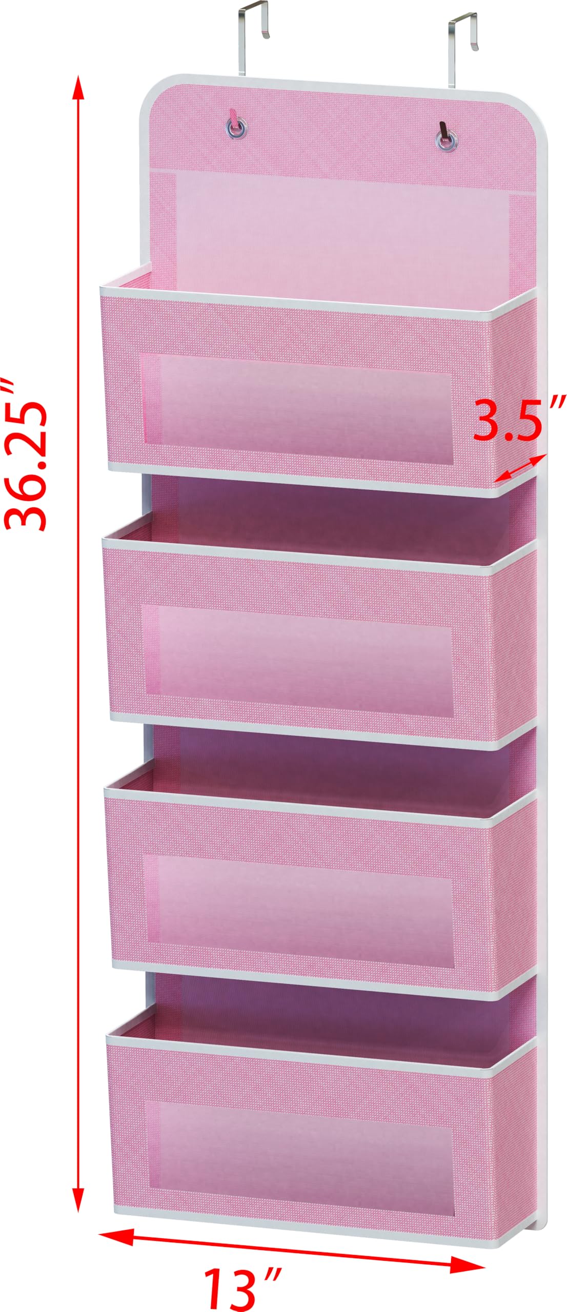 4 Clear Window Pocket Over Door Hanging Organizer