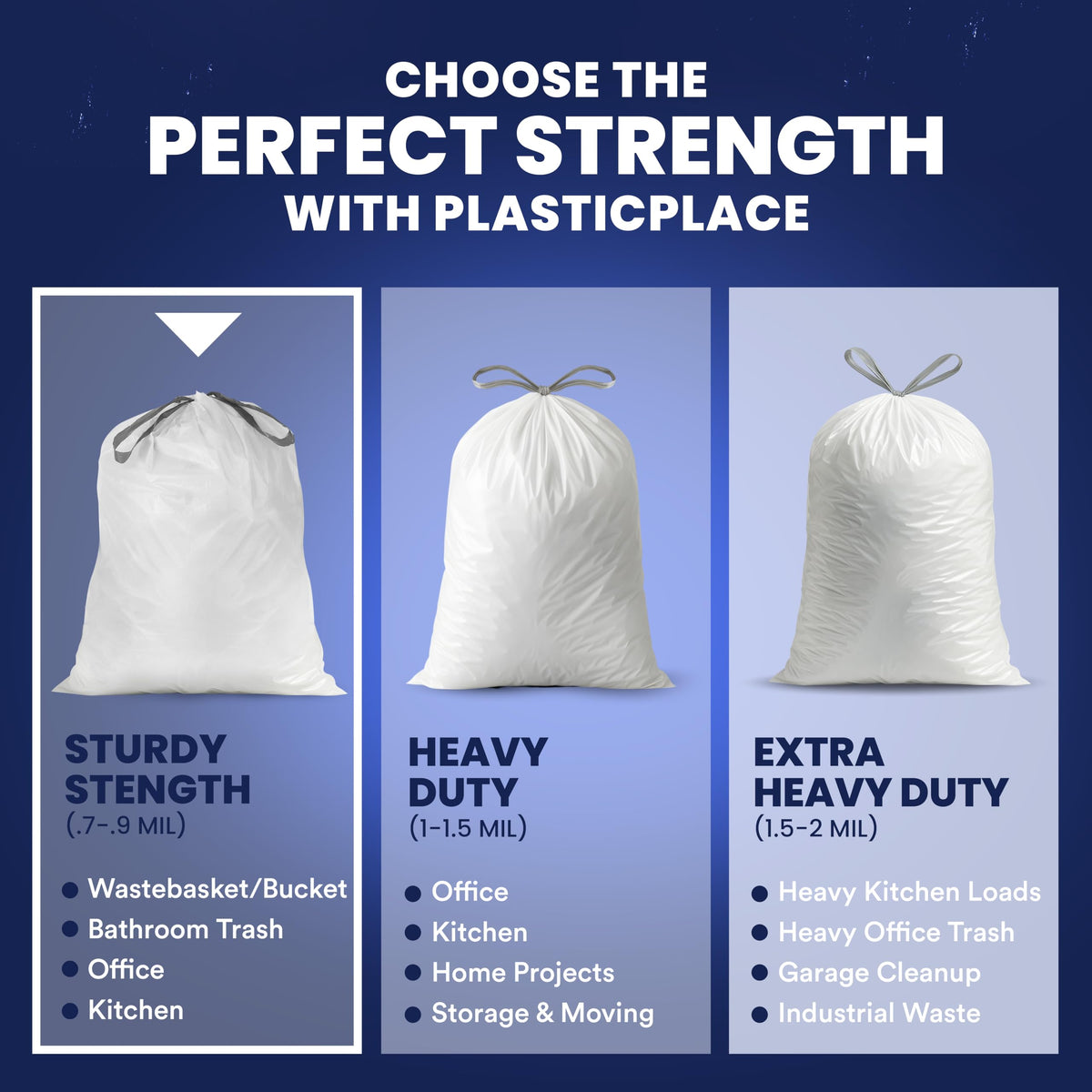 4 6 Gallon White Drawstring Bags (200 Count)