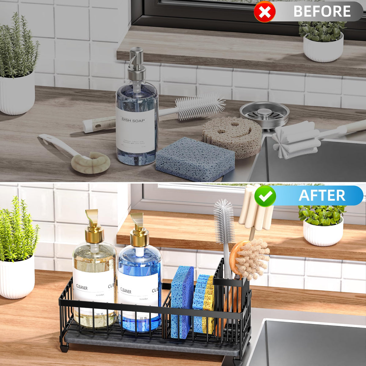 10.62'' Sponge Holder for Kitchen Sink