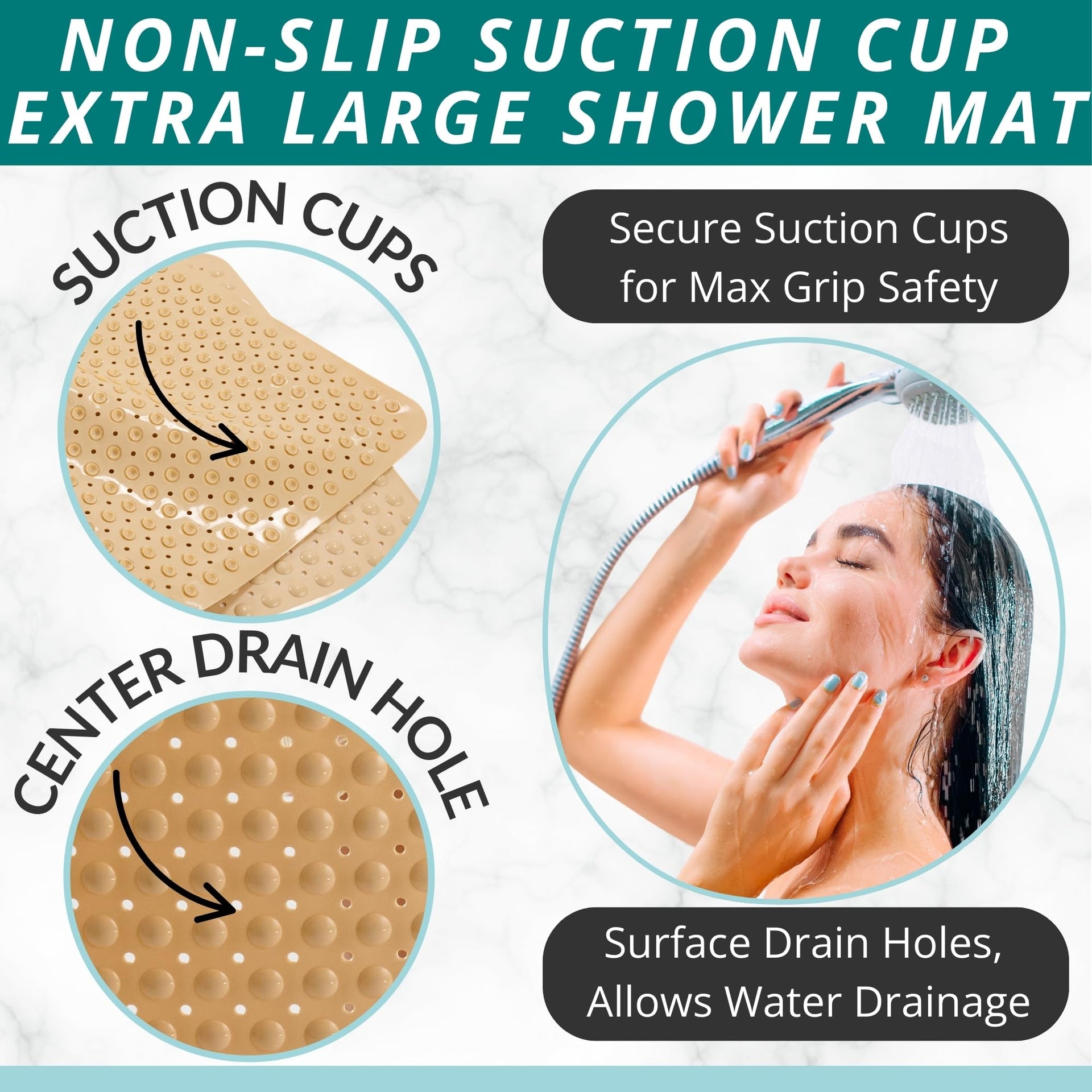 Extra Large Shower Mat Non Slip