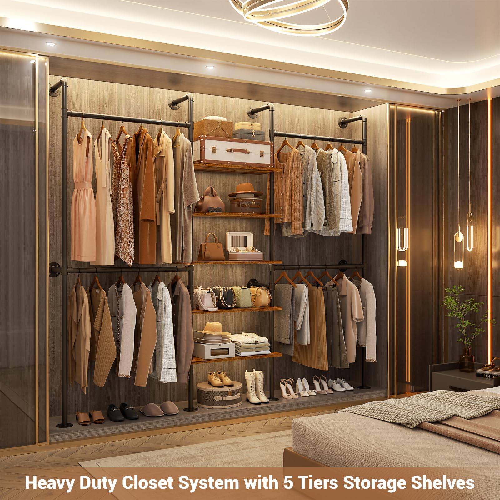 Industrial Pipe Clothing Rack