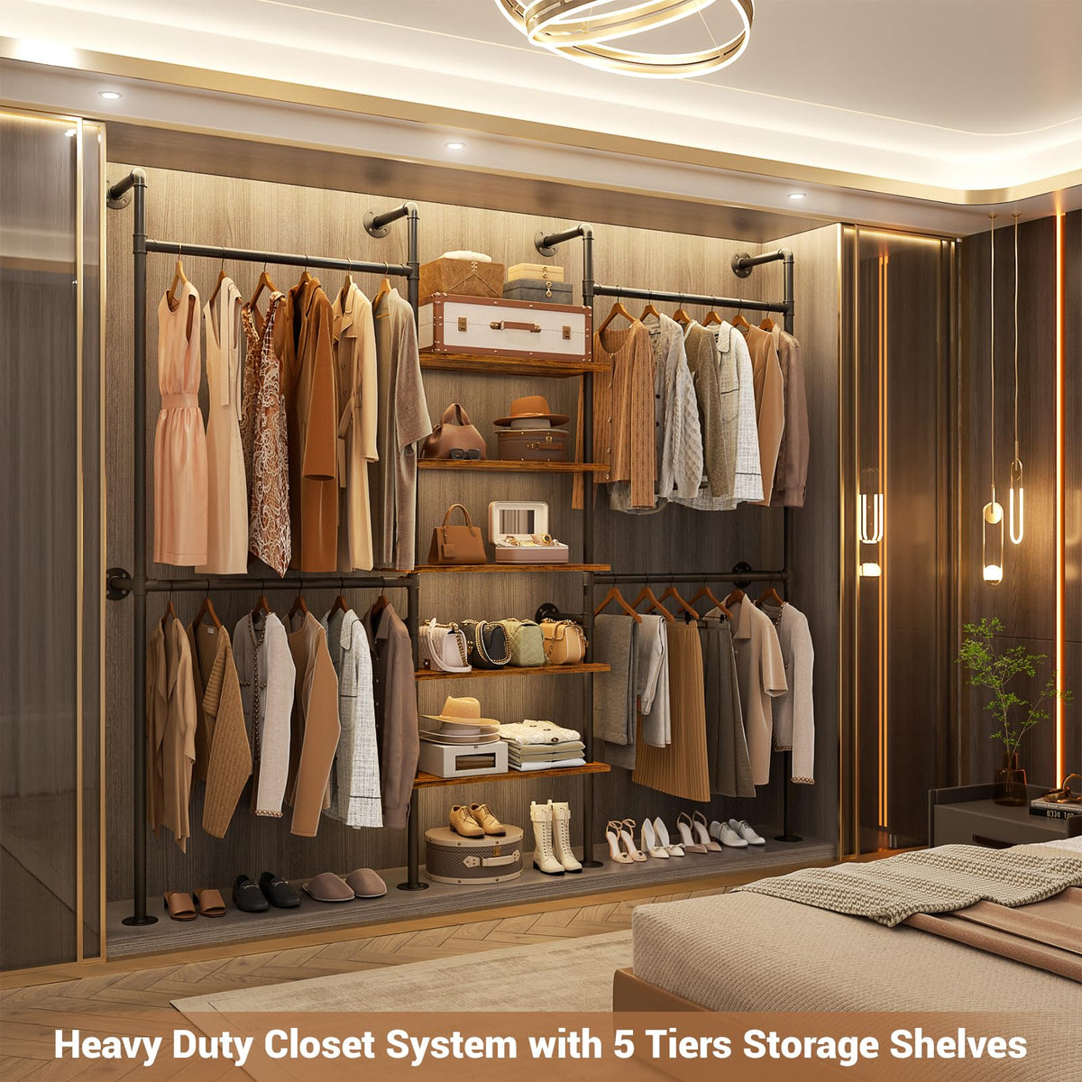 Industrial Pipe Clothing Rack