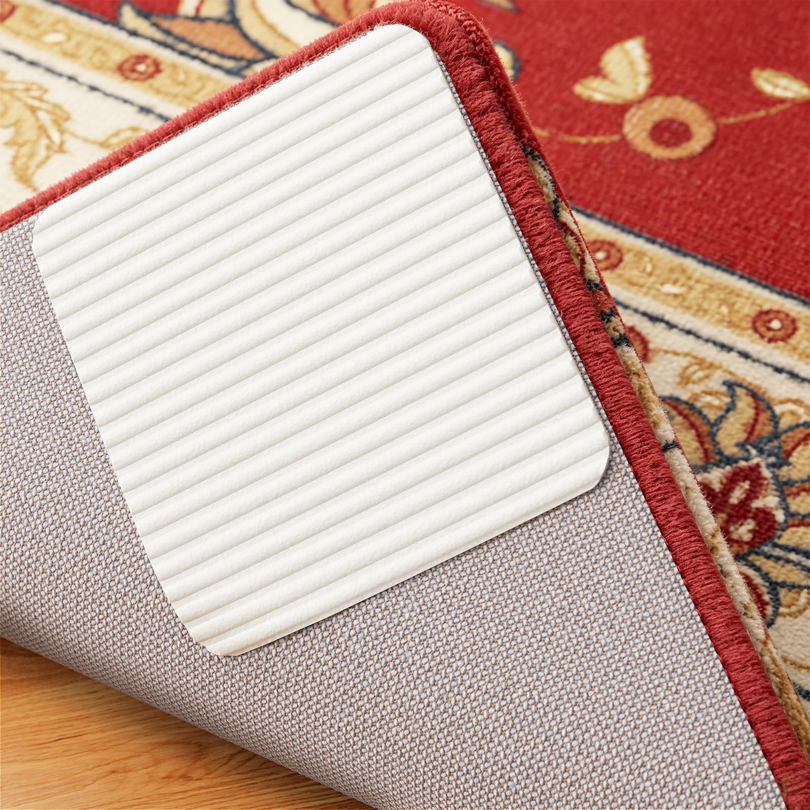 Vacuum Tech Rug Pad Gripper for Hardwood Floors No Damage (4 Count)