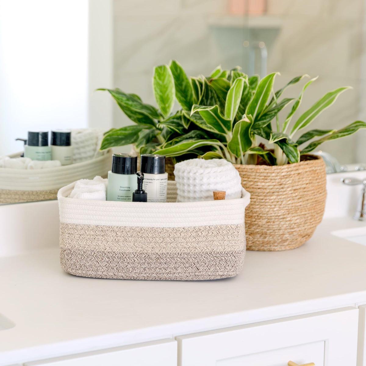 13.5”x8.5”x5.5” Storage Baskets for Shelves 3 Pack (3 Count)