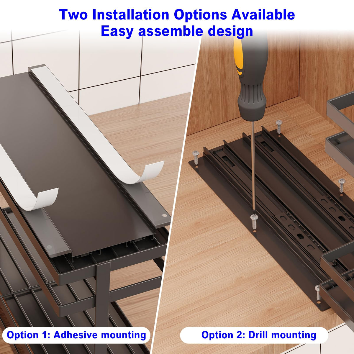2 Pack Pull Out Spice Rack Organizer for Cabinet (2 pound(s))