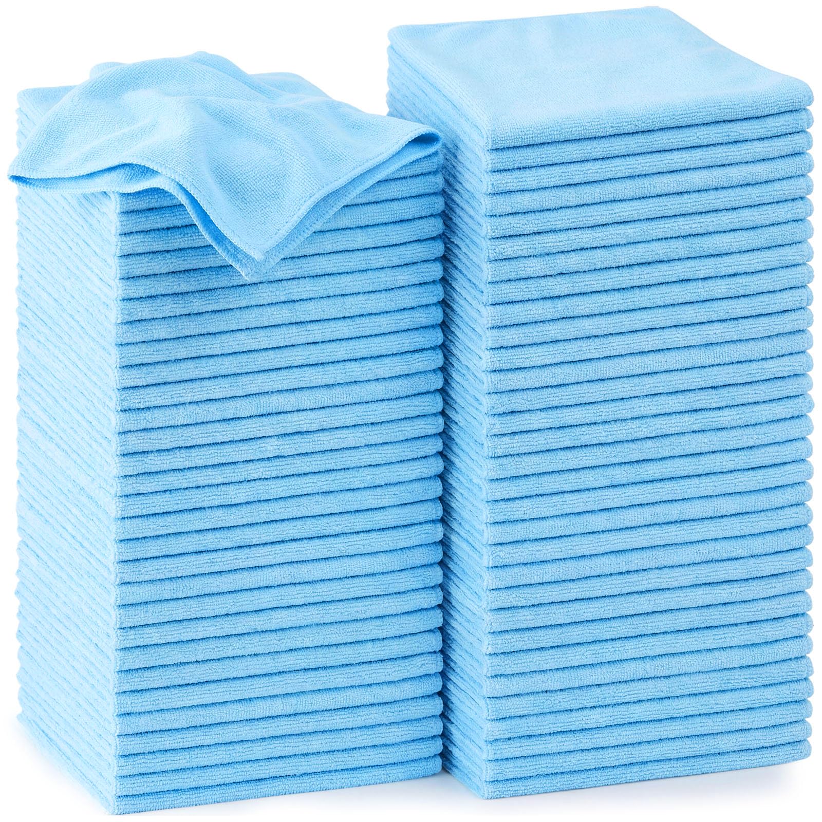 Cleaning Cloths for Cars 16 x 16 Inch Ultra Absorbent Towels Drying Microfiber Reusable Cleaning Supplies House Kitchen Window Microfiber Towel (60 Count)