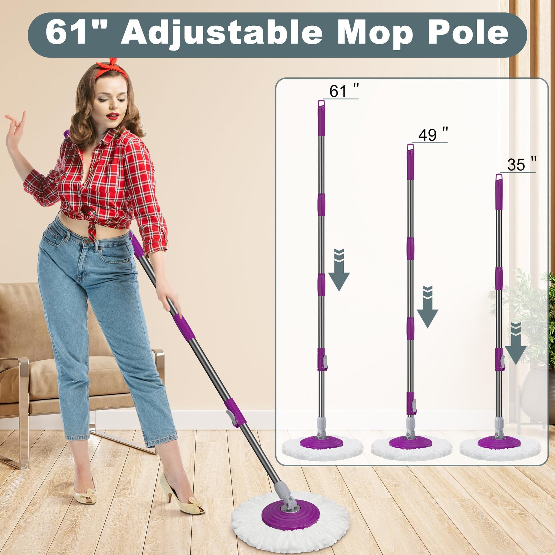 Traditional Large Spin Mop and Bucket (112 Ounce)