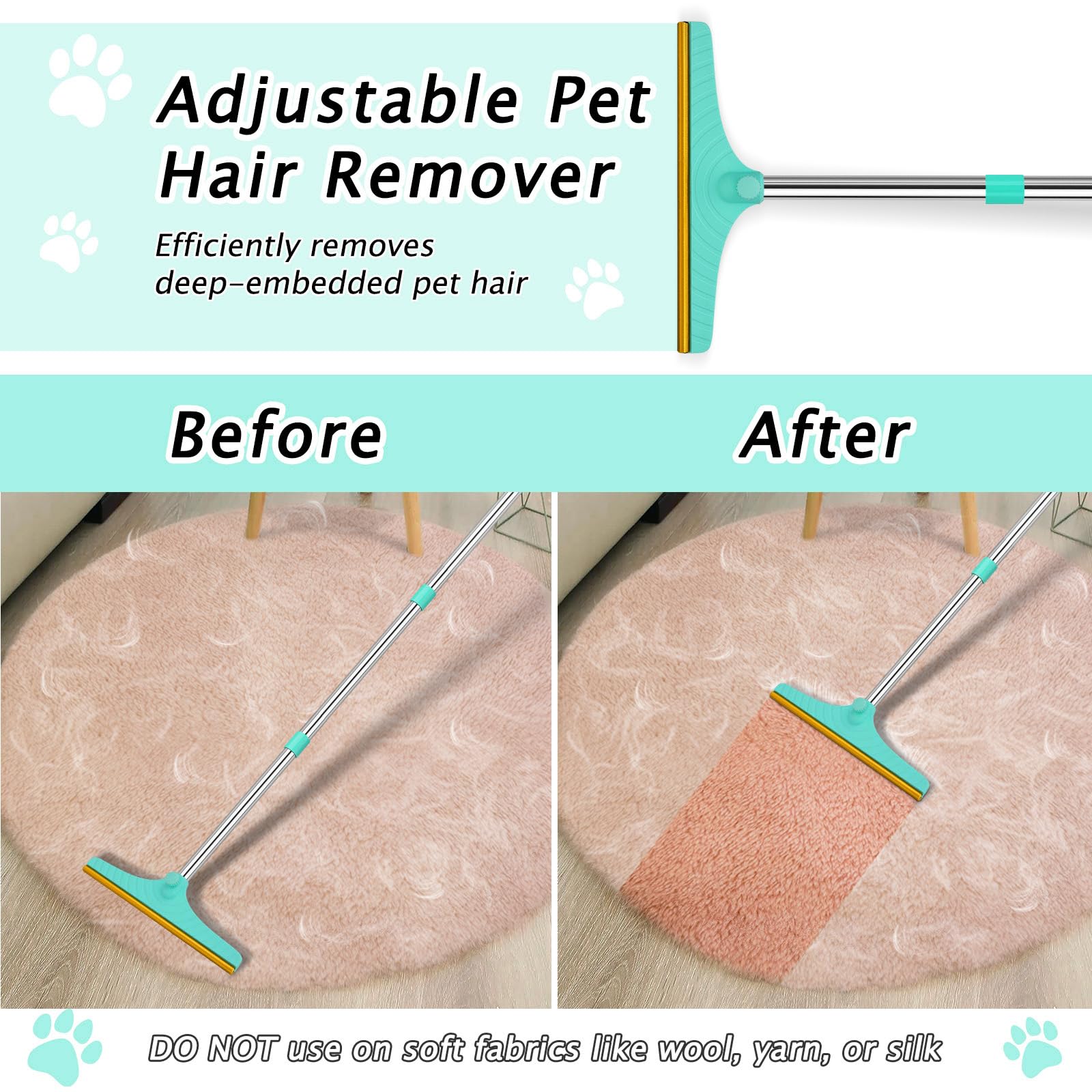 Carpet Rake for Pet Hair Removal