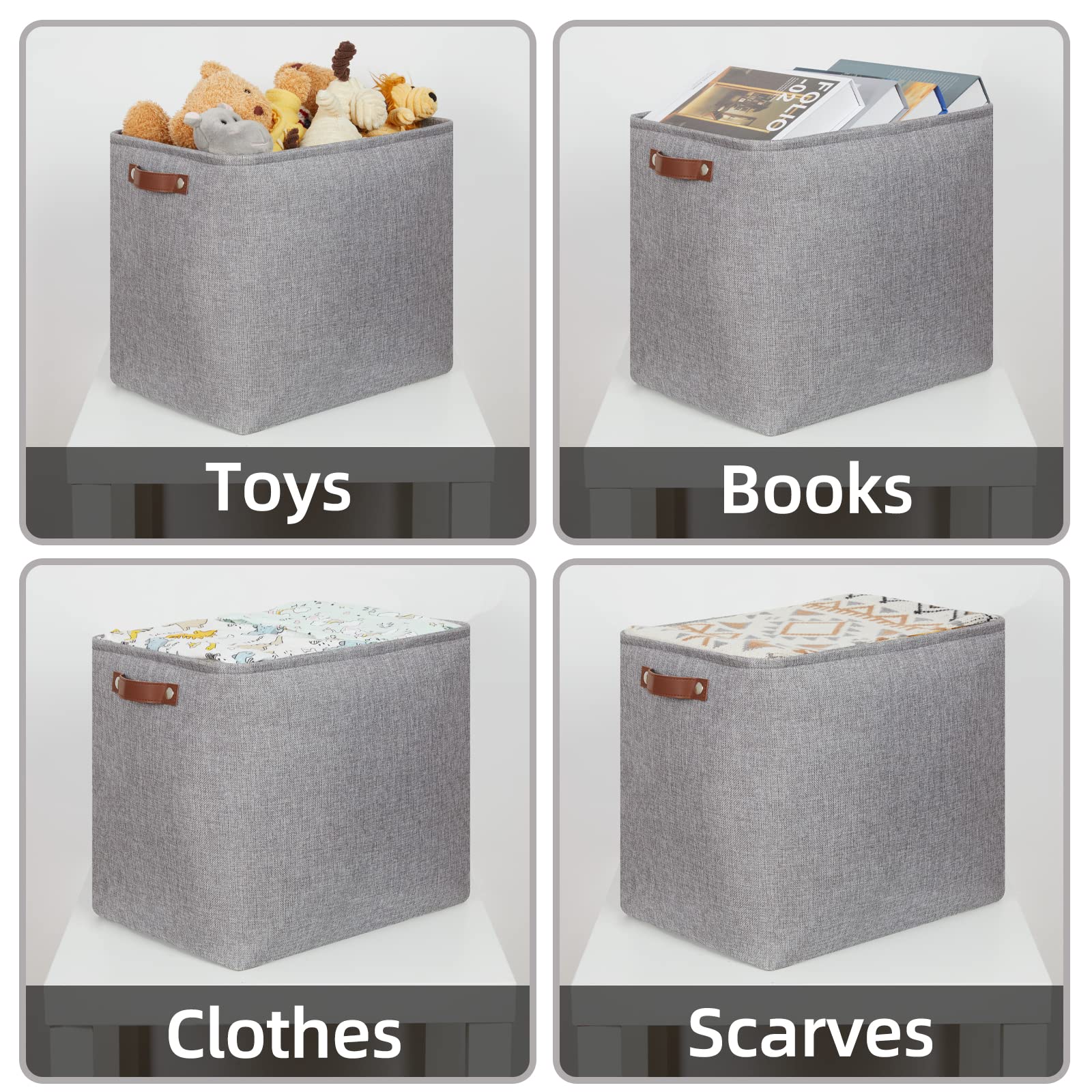 Tall Storage Baskets for Shelves (2 Count)