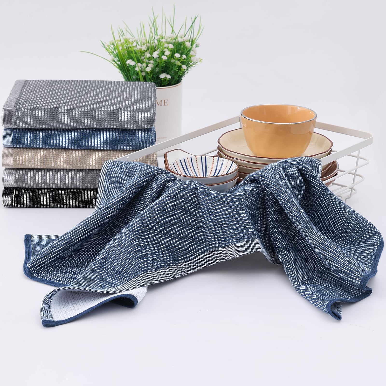 380 GSM Cotton Premium Kitchen Towels 8 Pack (8 Count)