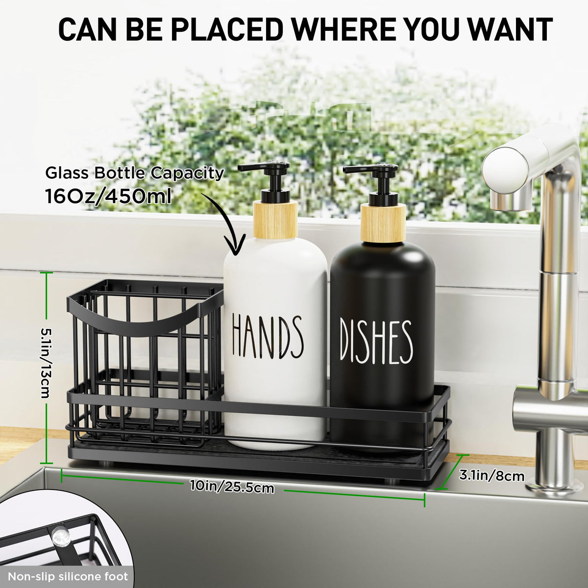 Kitchen Dish Soap Dispenser Set
