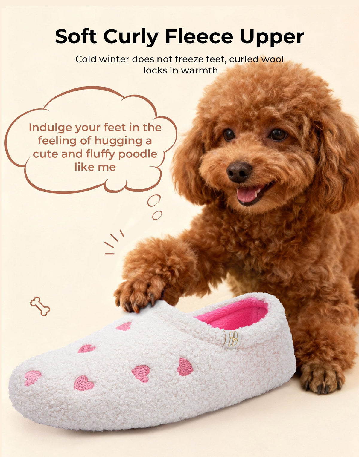 Women's Fuzzy Curly Fur Loafer Slippers