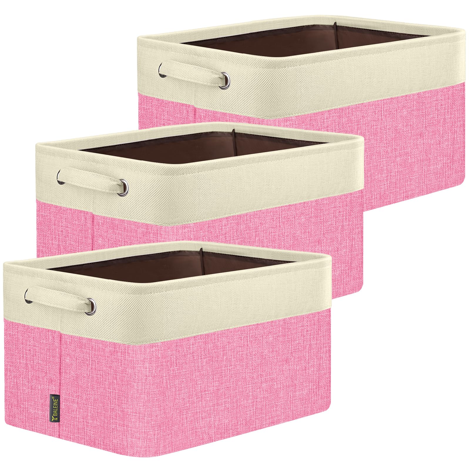 3 Pack Fabric Closet Storage Bins for Shelves (3 Count)