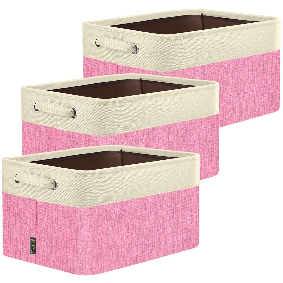 3 Pack Fabric Closet Storage Bins for Shelves (3 Count)