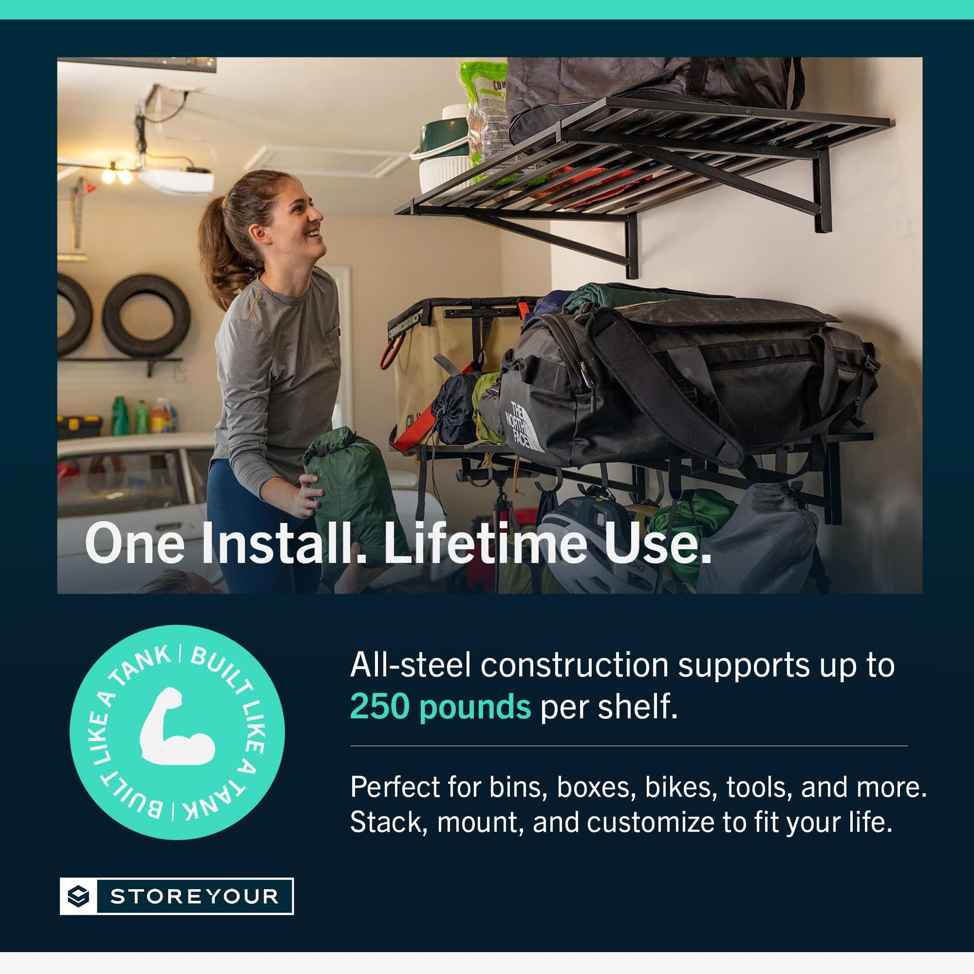 Garage Wall Shelf (2 Count)