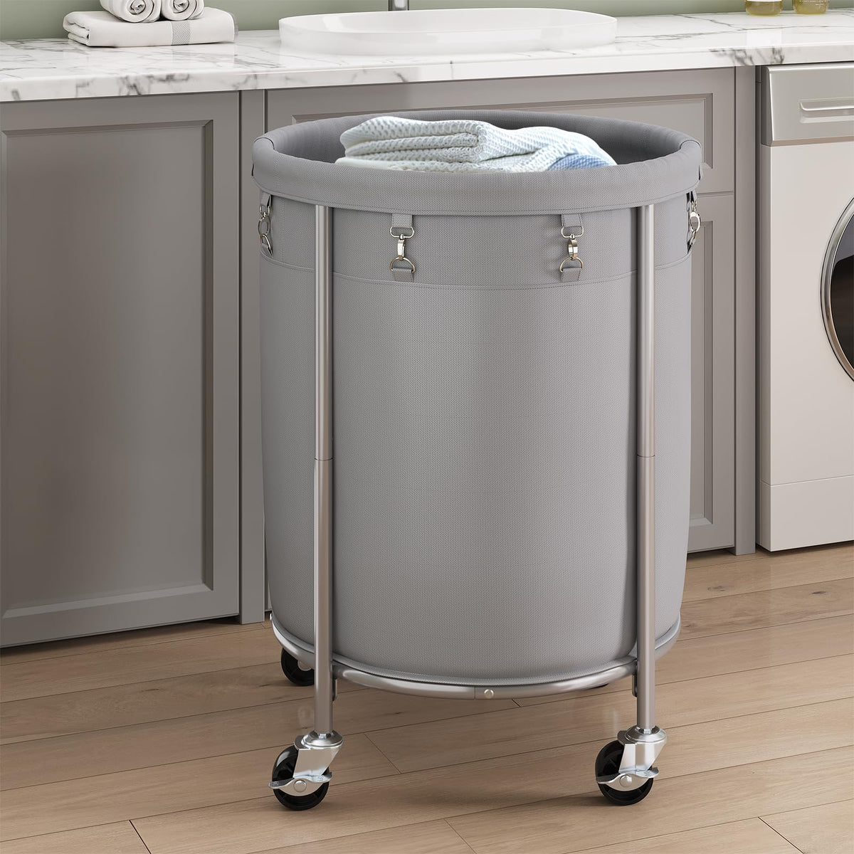 Laundry Basket with Wheels