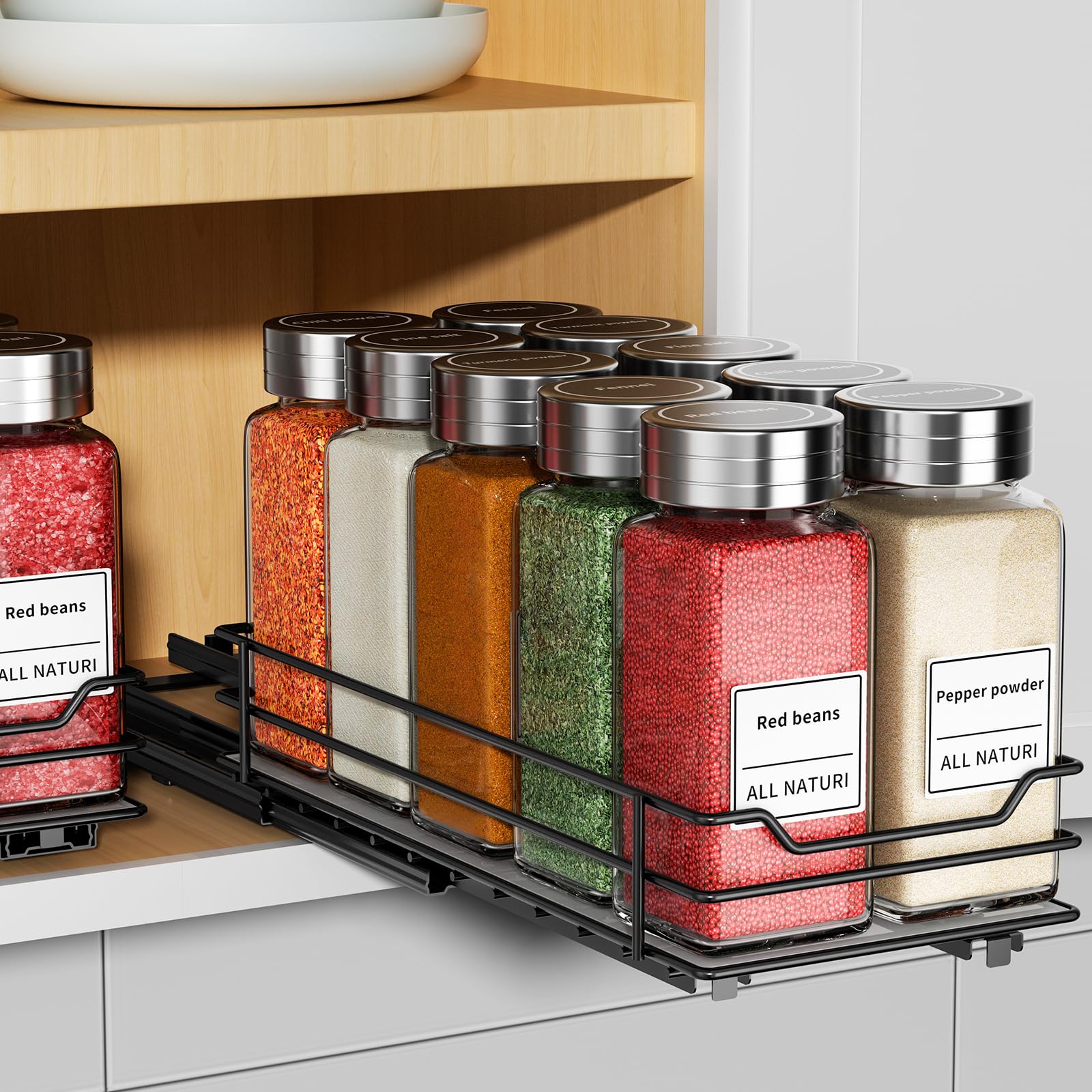 Pull Out Spice Rack Organizer