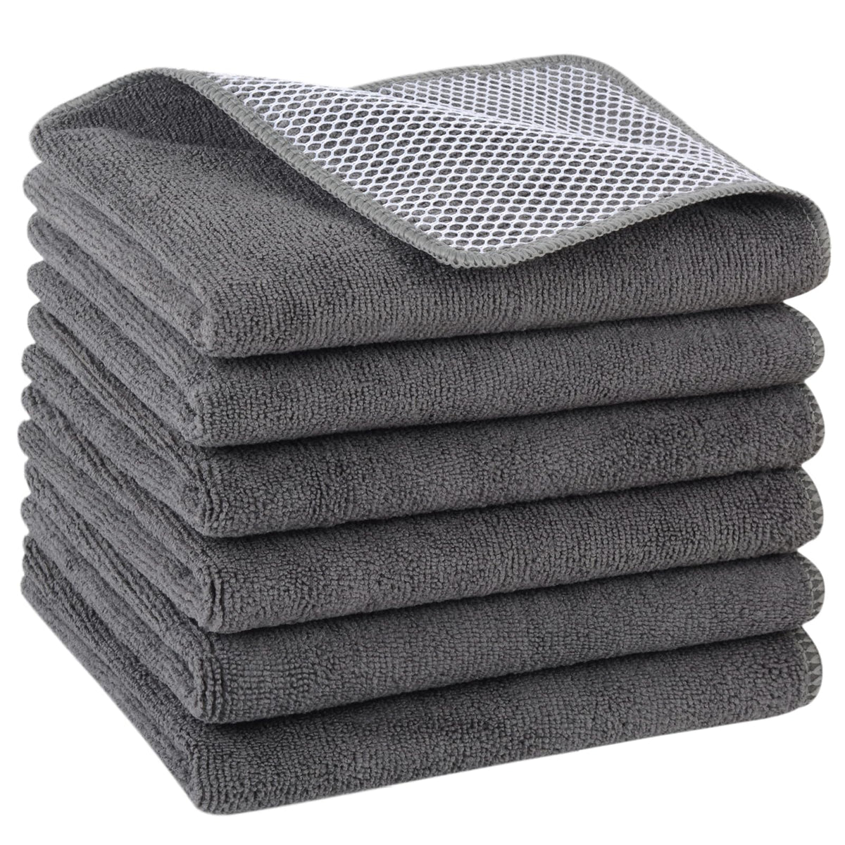 Dish Cloths for Washing Dishes with Scrub Side (6 Count)