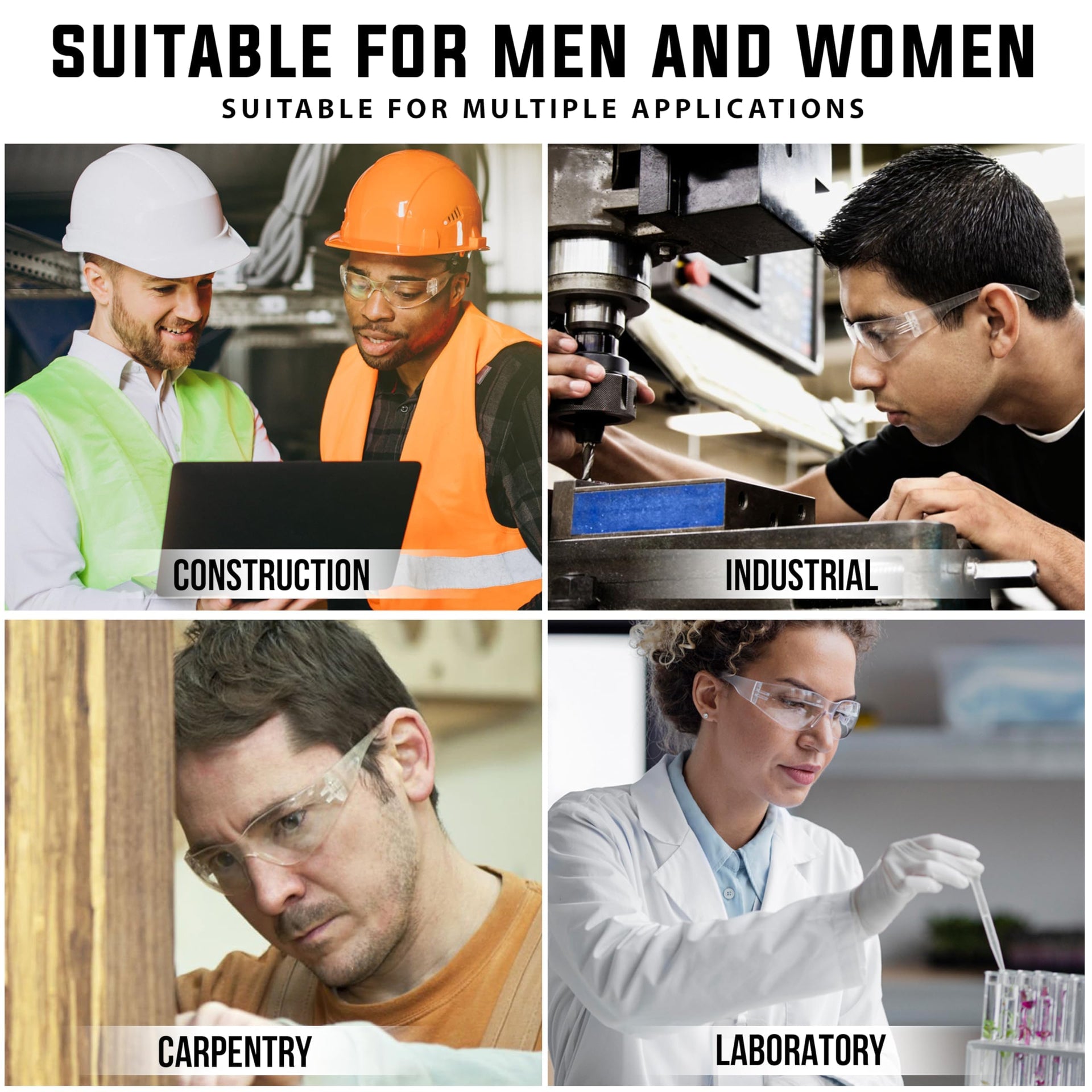 Clear Safety Glasses Bulk 6 Pack (6 Count)
