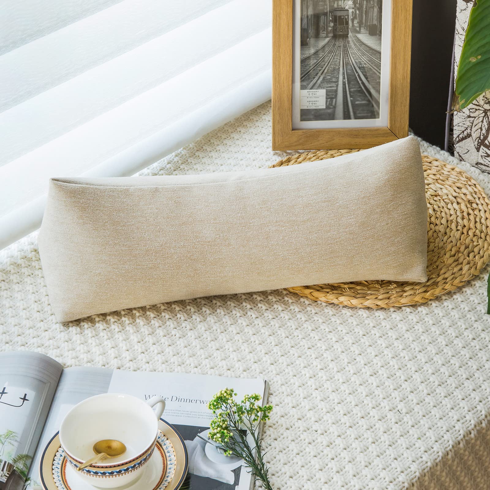 Buckwheat Neck Support Pillow Cervical Neck Cylinder Bolster Pillow