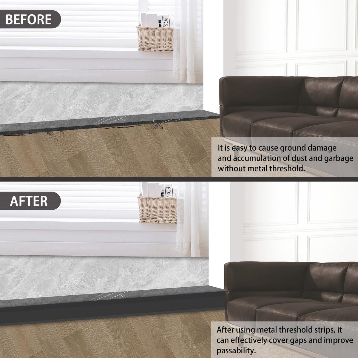 Aluminum Floor Transition Threshold Strip