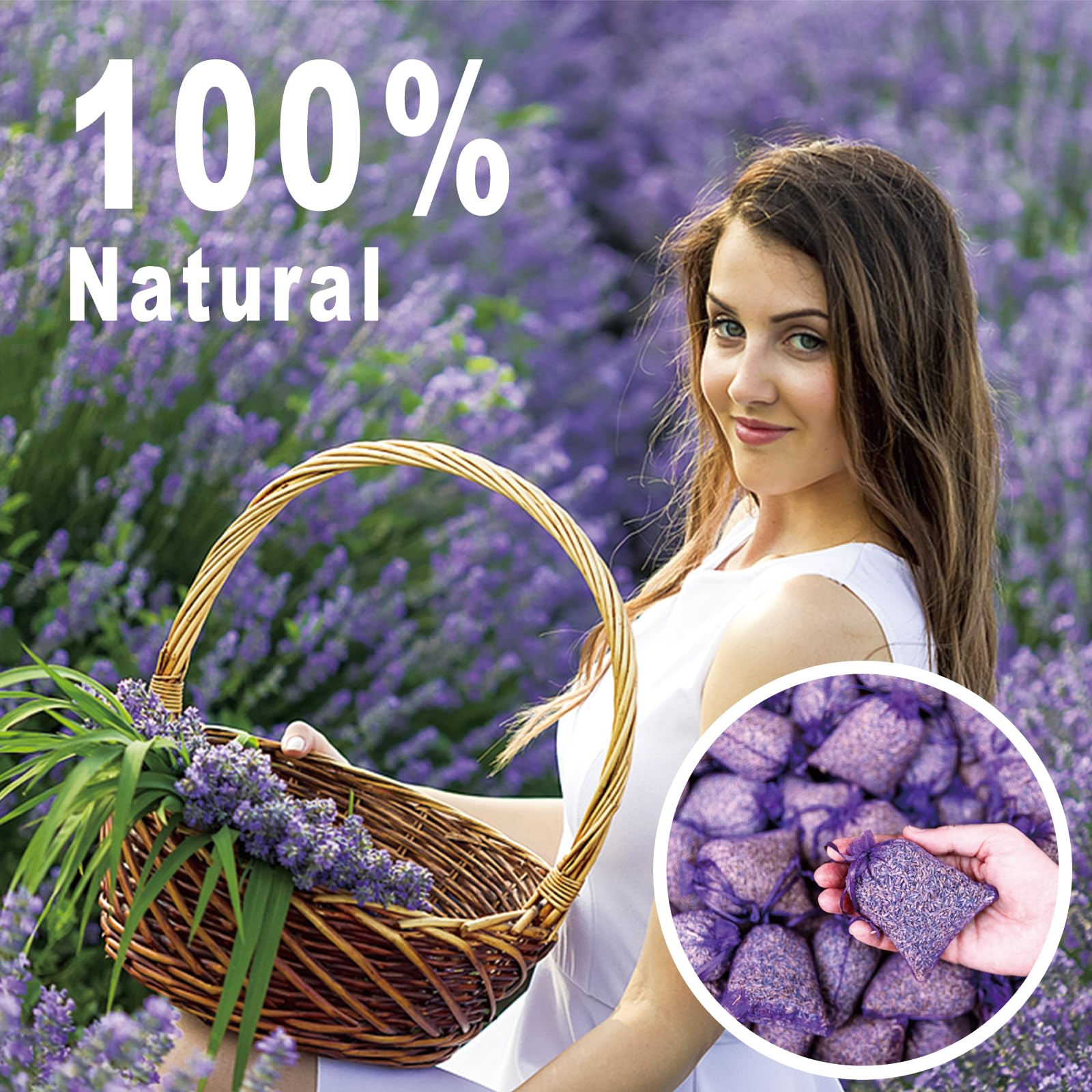 36 Pack French Dried Lavender Sachet Bags (36 Count)