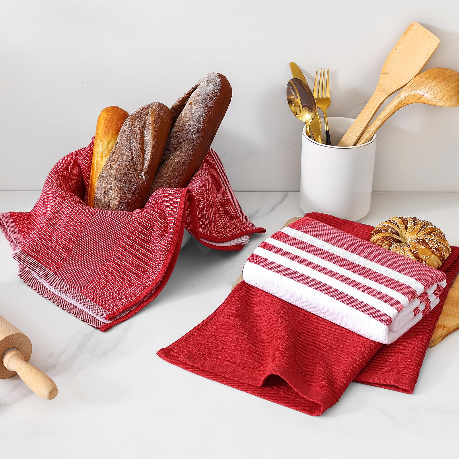 Cotton 380 GSM Premium Kitchen Towels (9 Count)