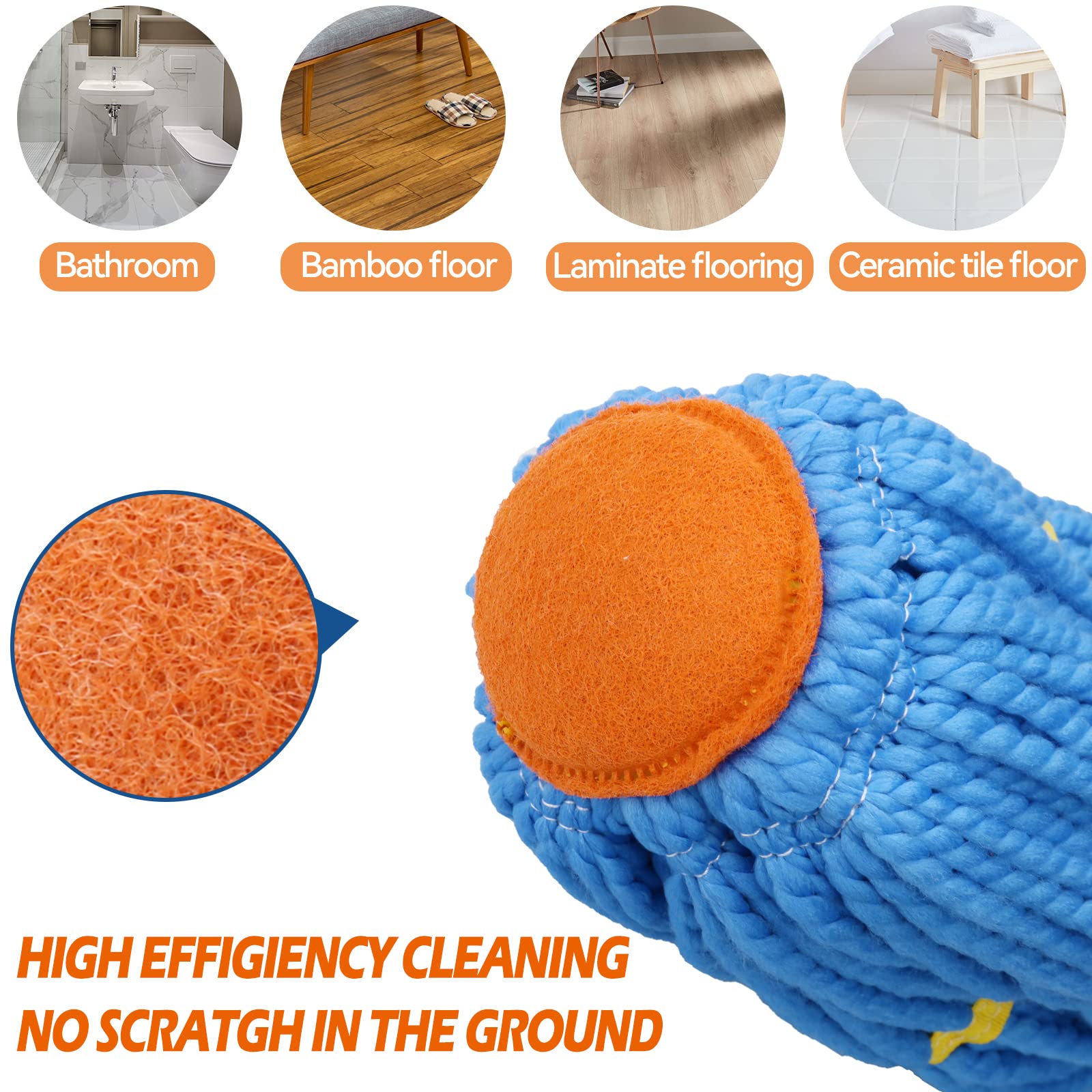 Self Wringing Twist Mop with 1 Extra Refill