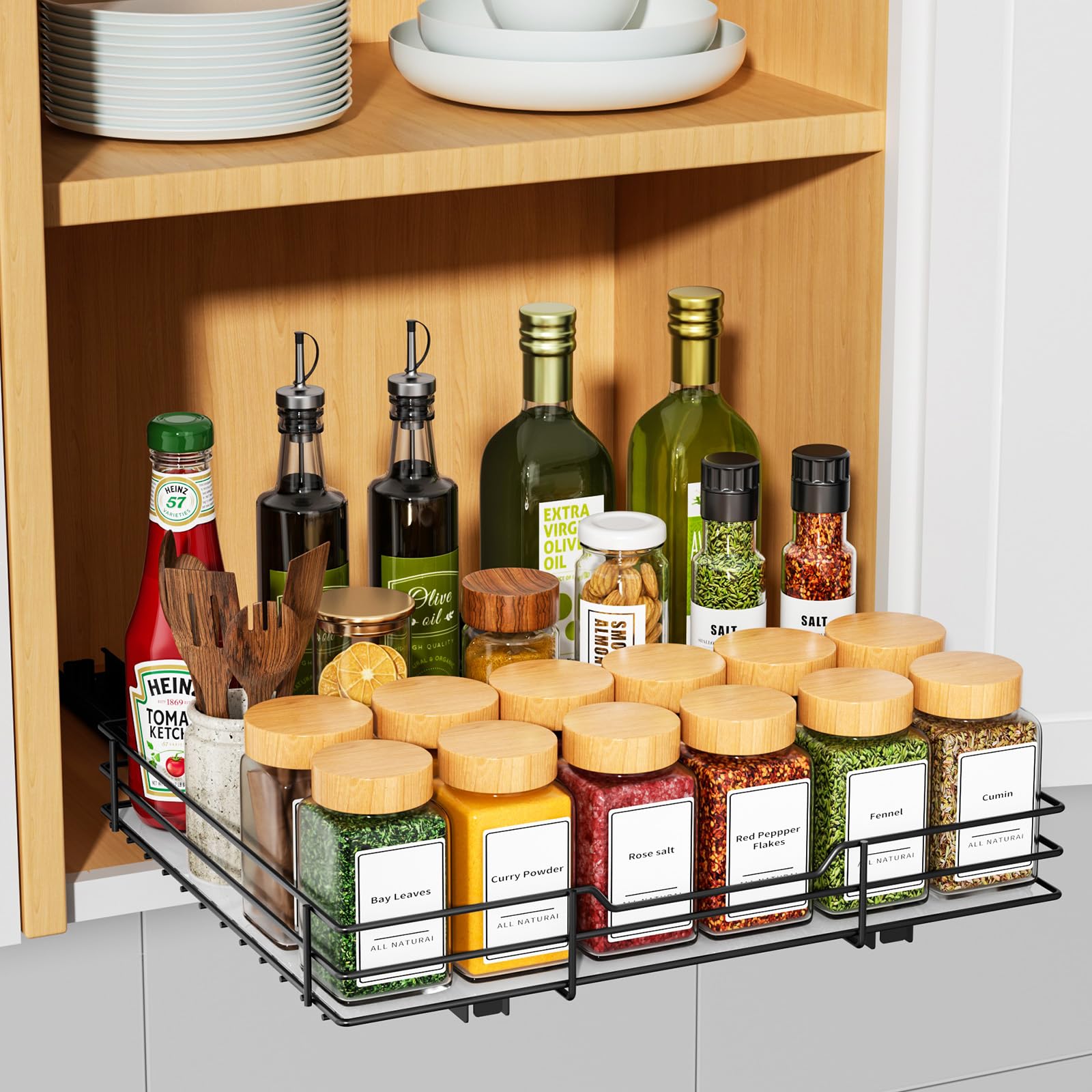 Pull Out Spice Rack Organizer