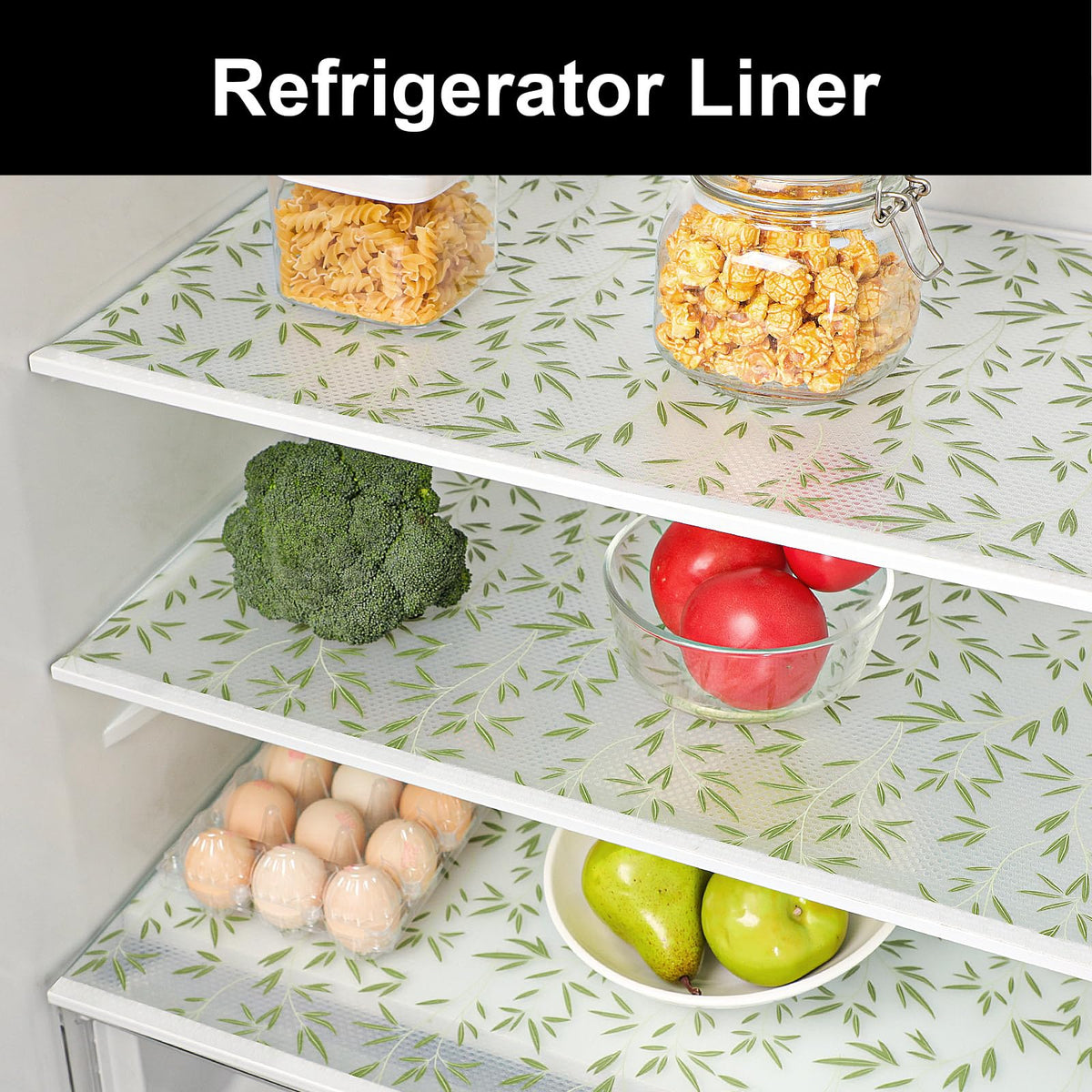 Fridge Liners Shelf Liner for Kitchen Cabinets Refrigerator Liners Waterproof & Oil