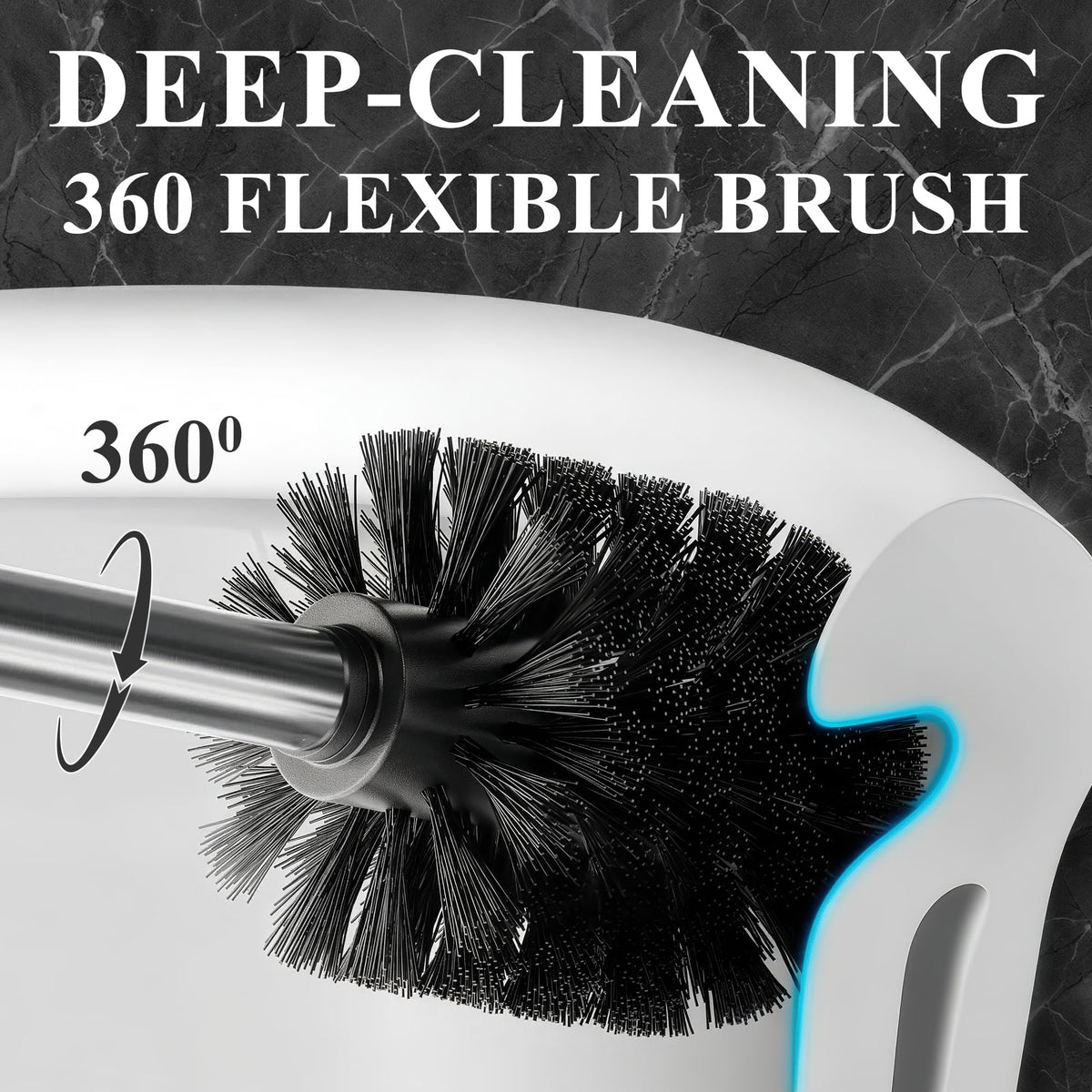 Stainless Steel Toilet Brush and Holder Set