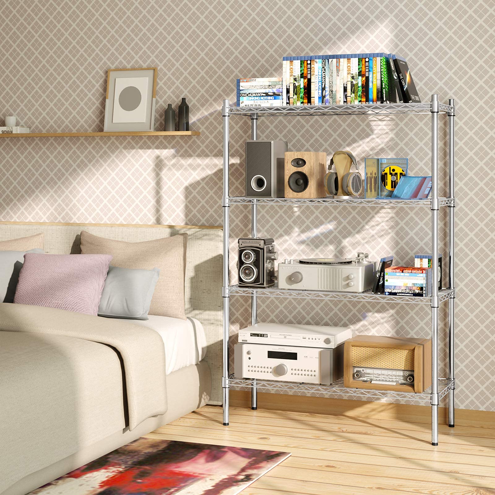 4 Tier Heavy Duty Wire Shelving