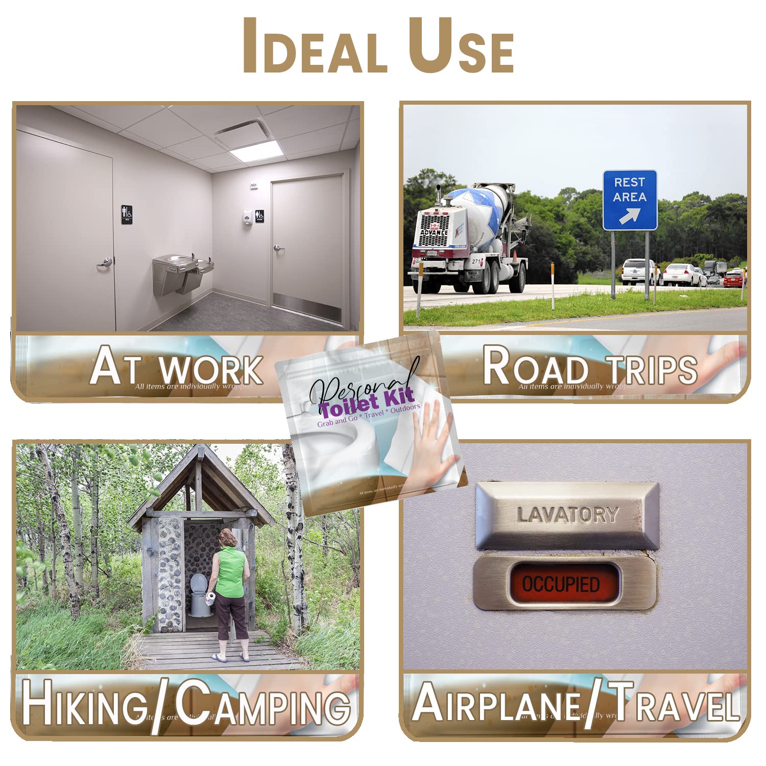 Personal Toilet Kit To Go (10 Count)