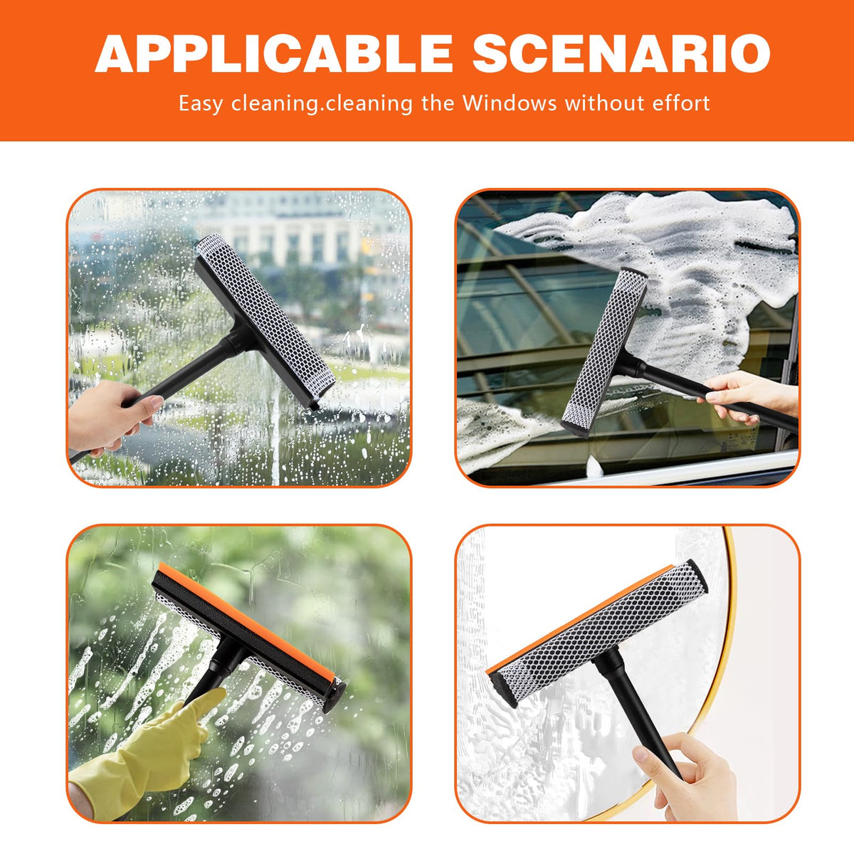 2 in1 Window Squeegee for Car