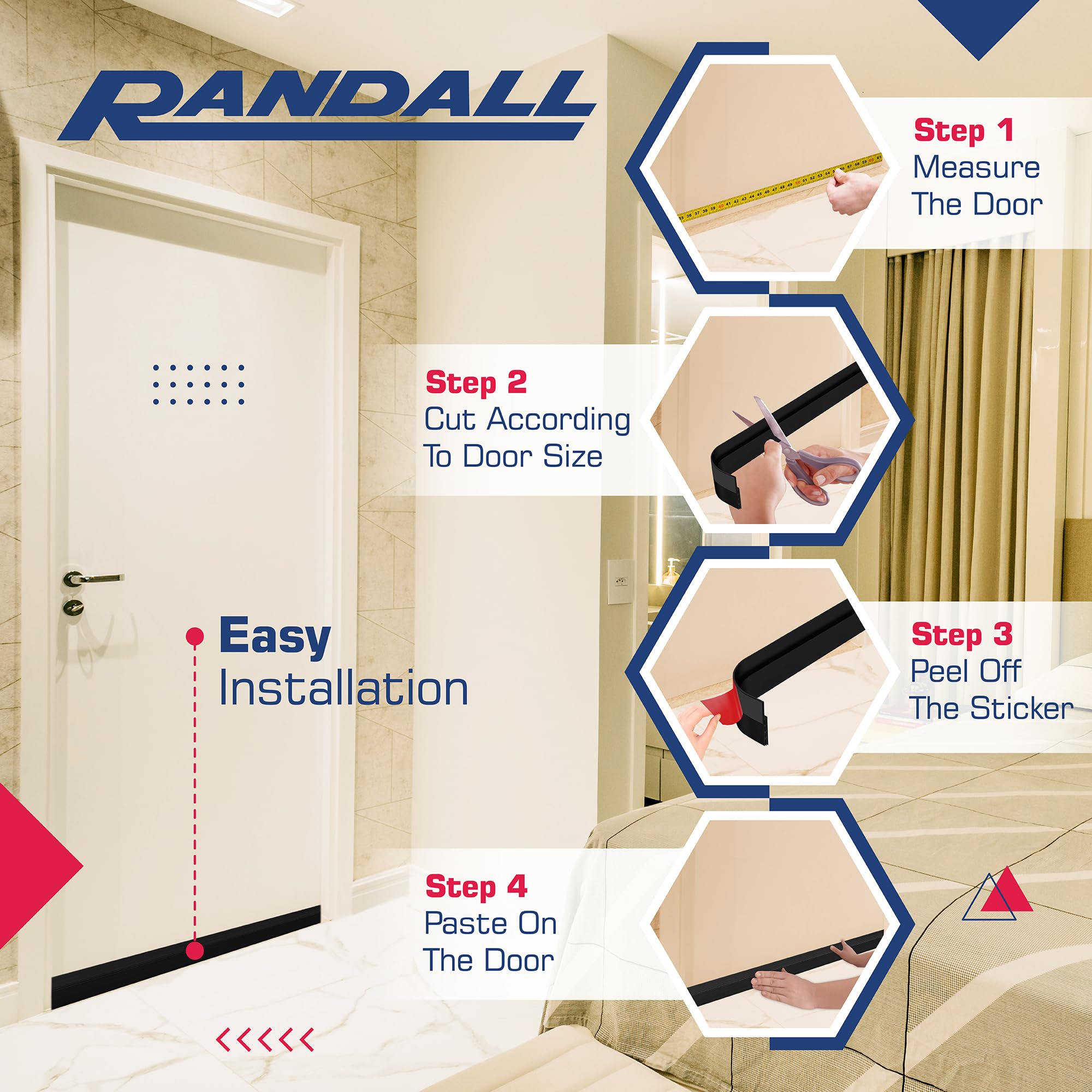 Adhesive Backed Door Draft Stopper