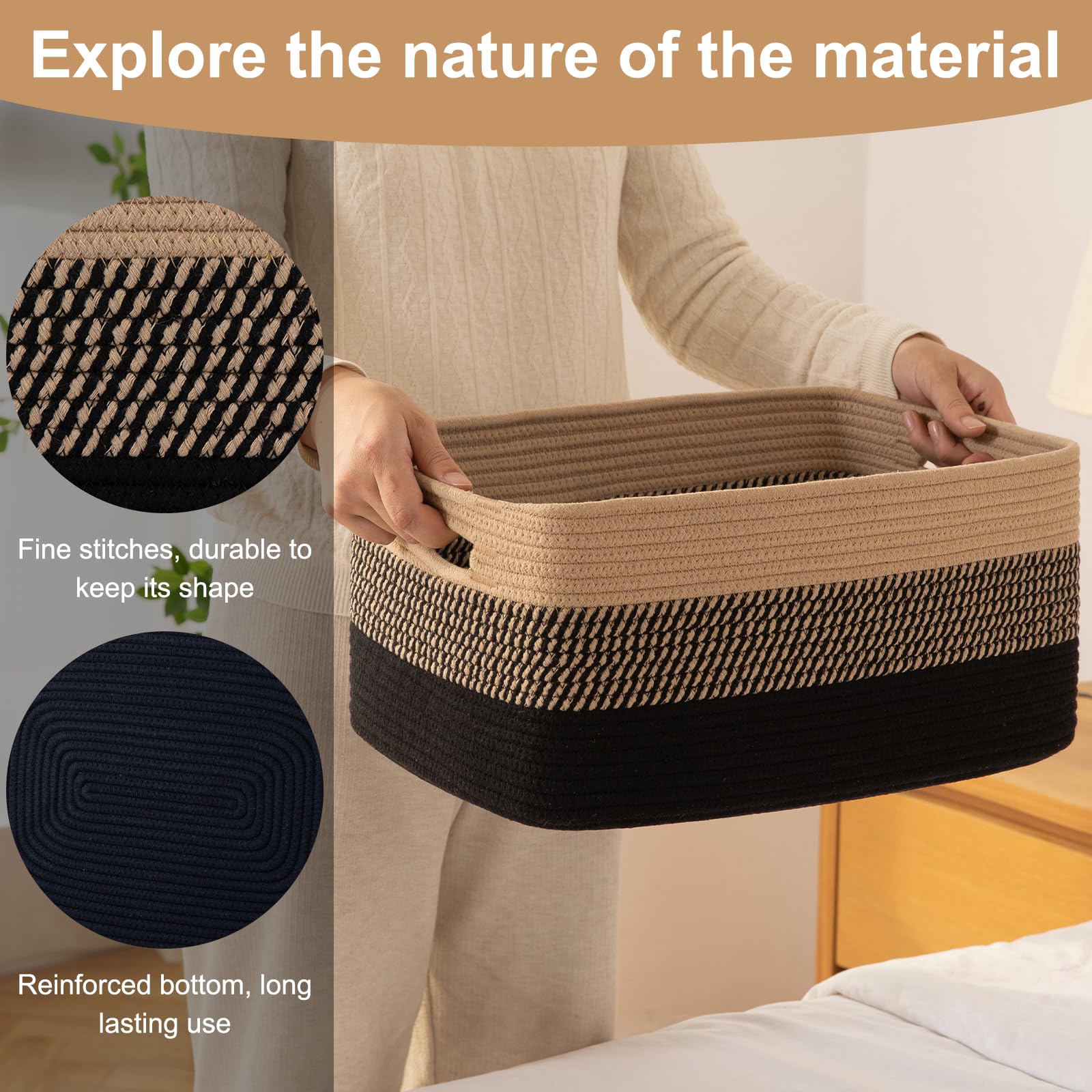 Large Storage Basket for Organizing (2 Count)