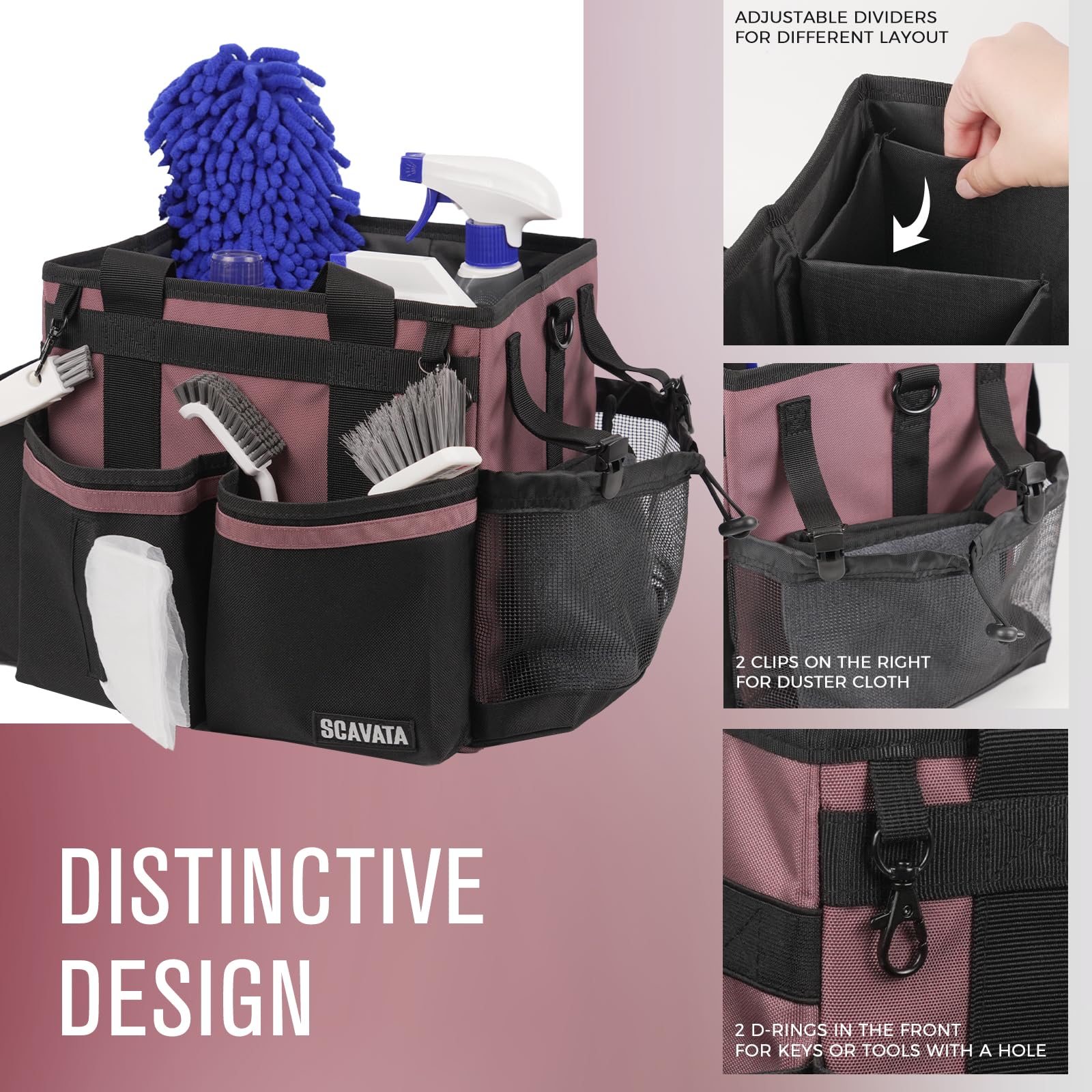Compact Wearable Cleaning Caddy with Handle & Shoulder Straps