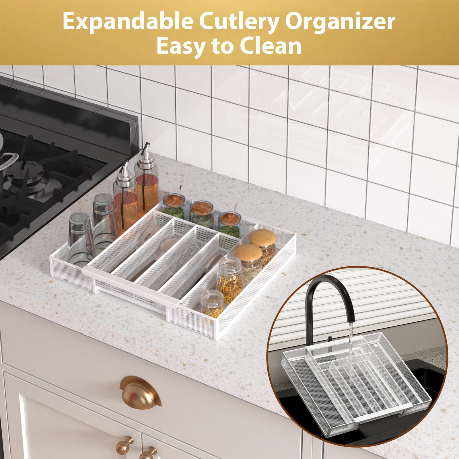 Expandable Kitchen Utensil Organizer
