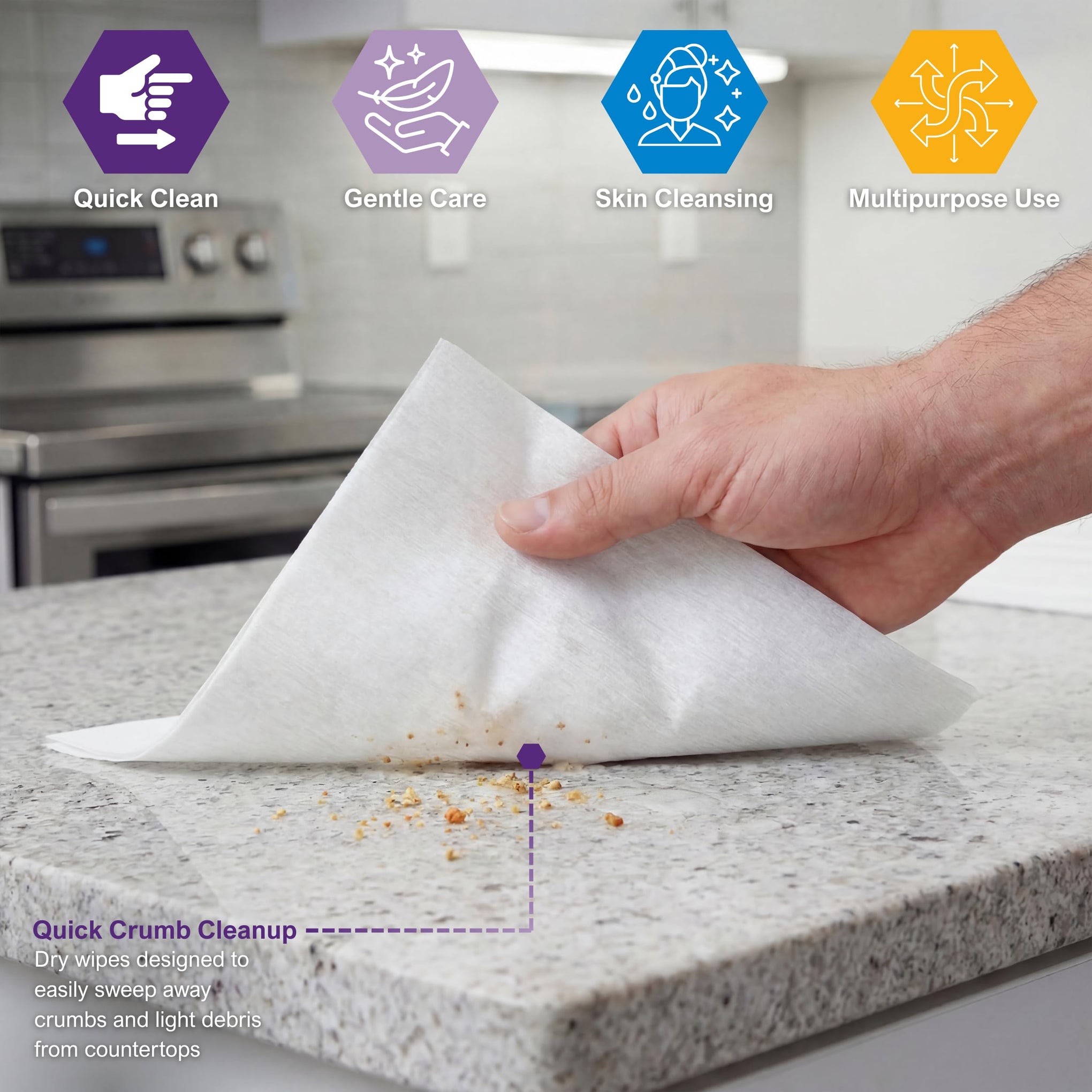 Disposable Dry Wipes for Adults (800 Count) - ModHome Supplies