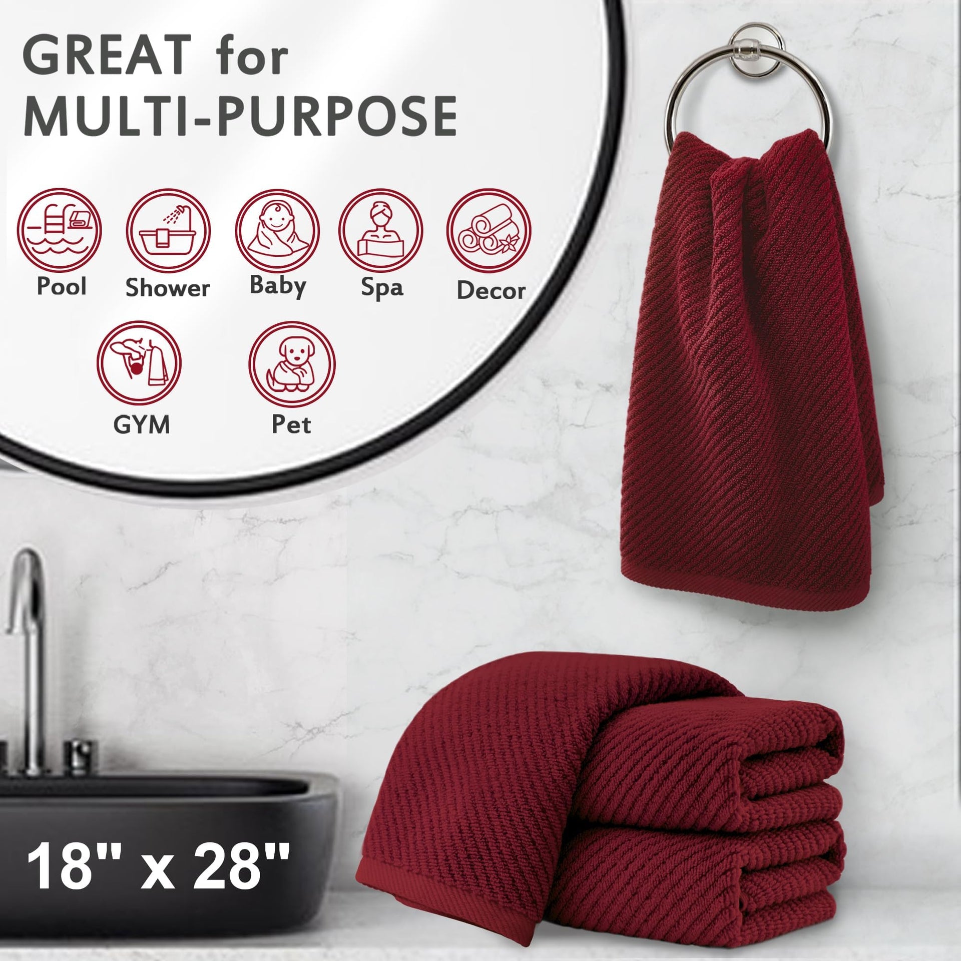 Hand Towels 4PC (4 Count)