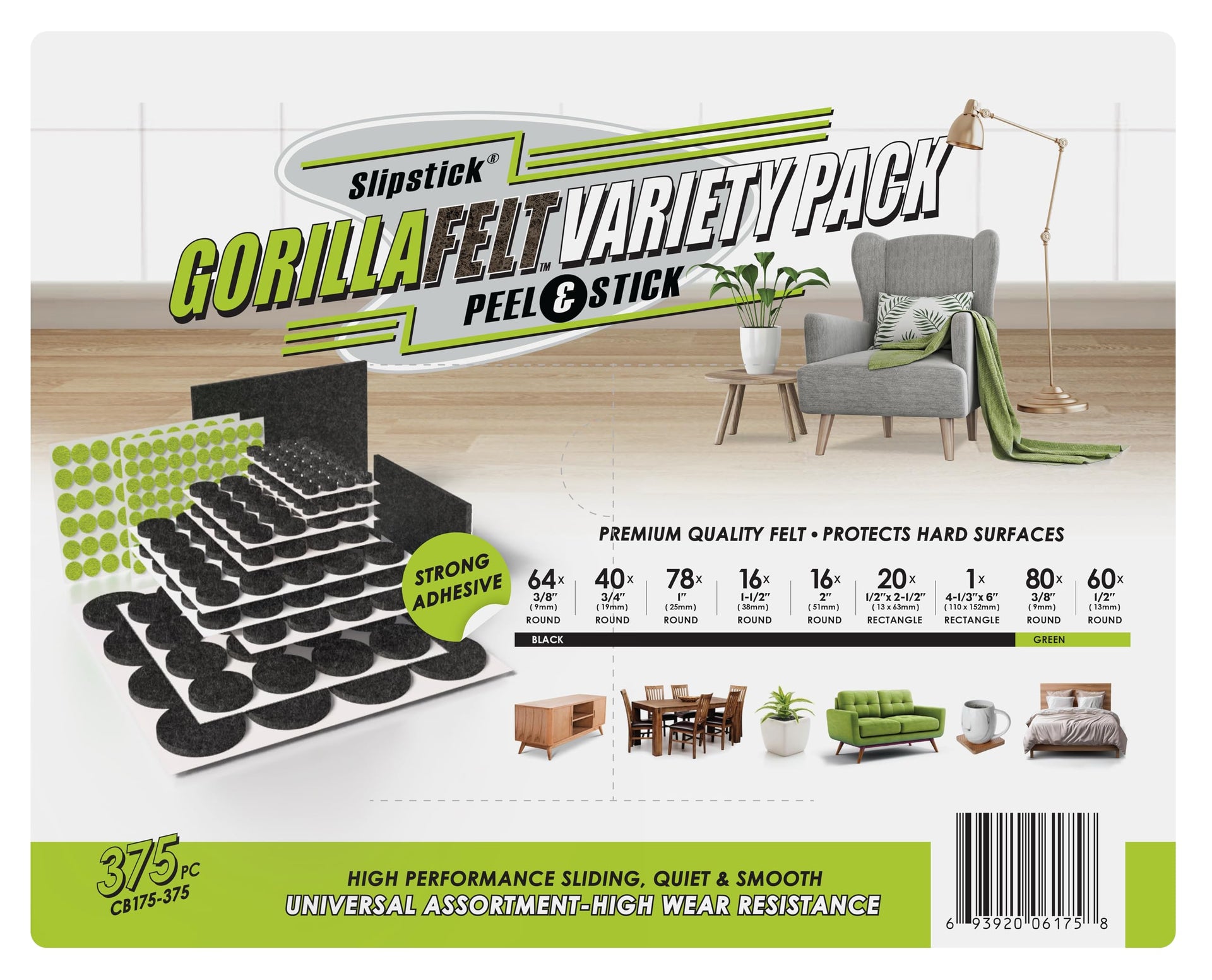 Gorilla Felt Furniture Pads (375 Count)
