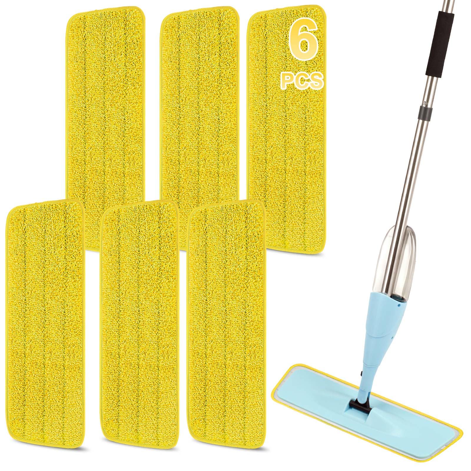 16.5 Inch Reusable Mop Pads Microfiber Spray Mop Replacement Heads for Wet