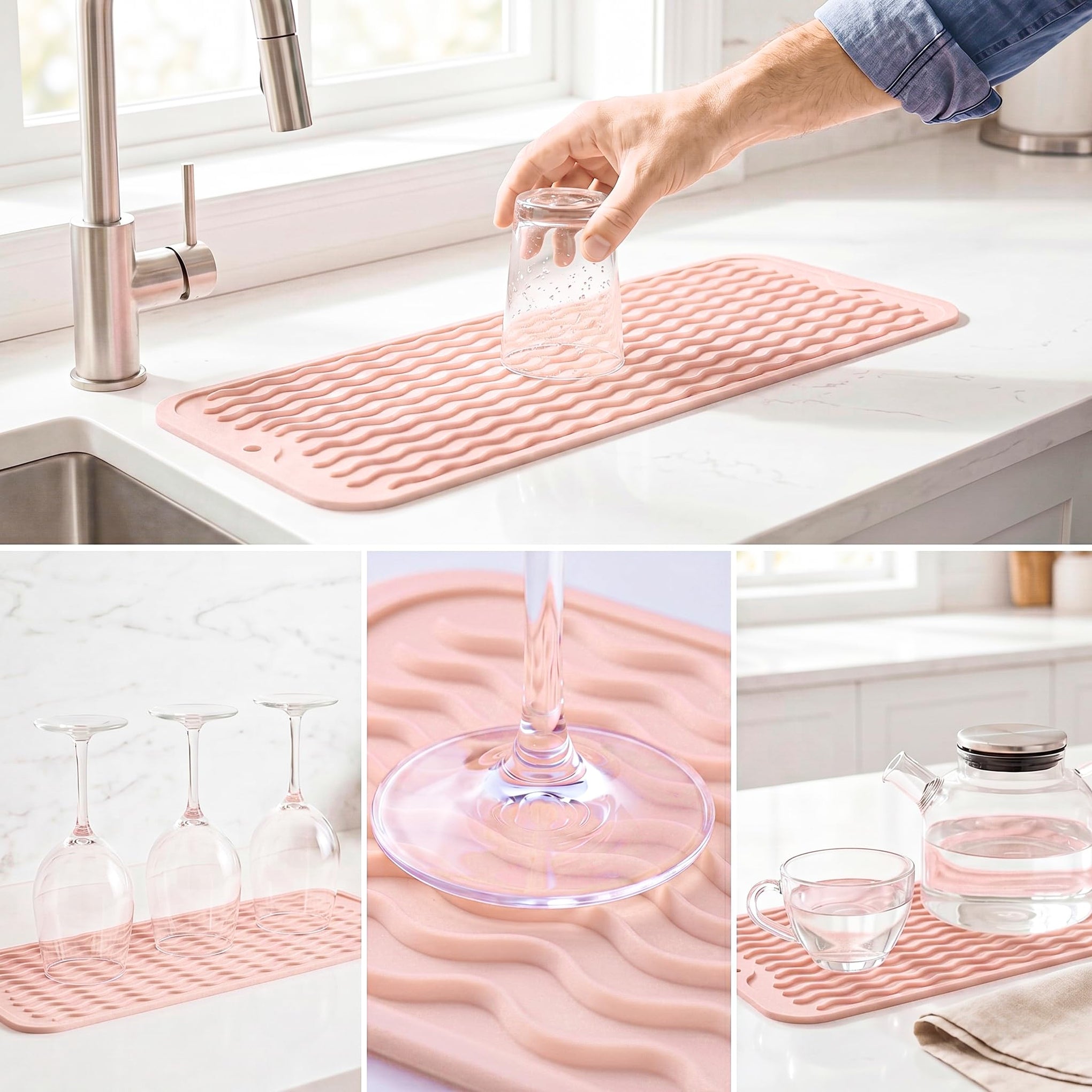 Silicone Dish Drying Mat for Multiple Usage