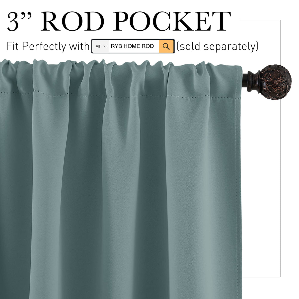 Blackout French Door Window Curtain Coverings (2 Count)