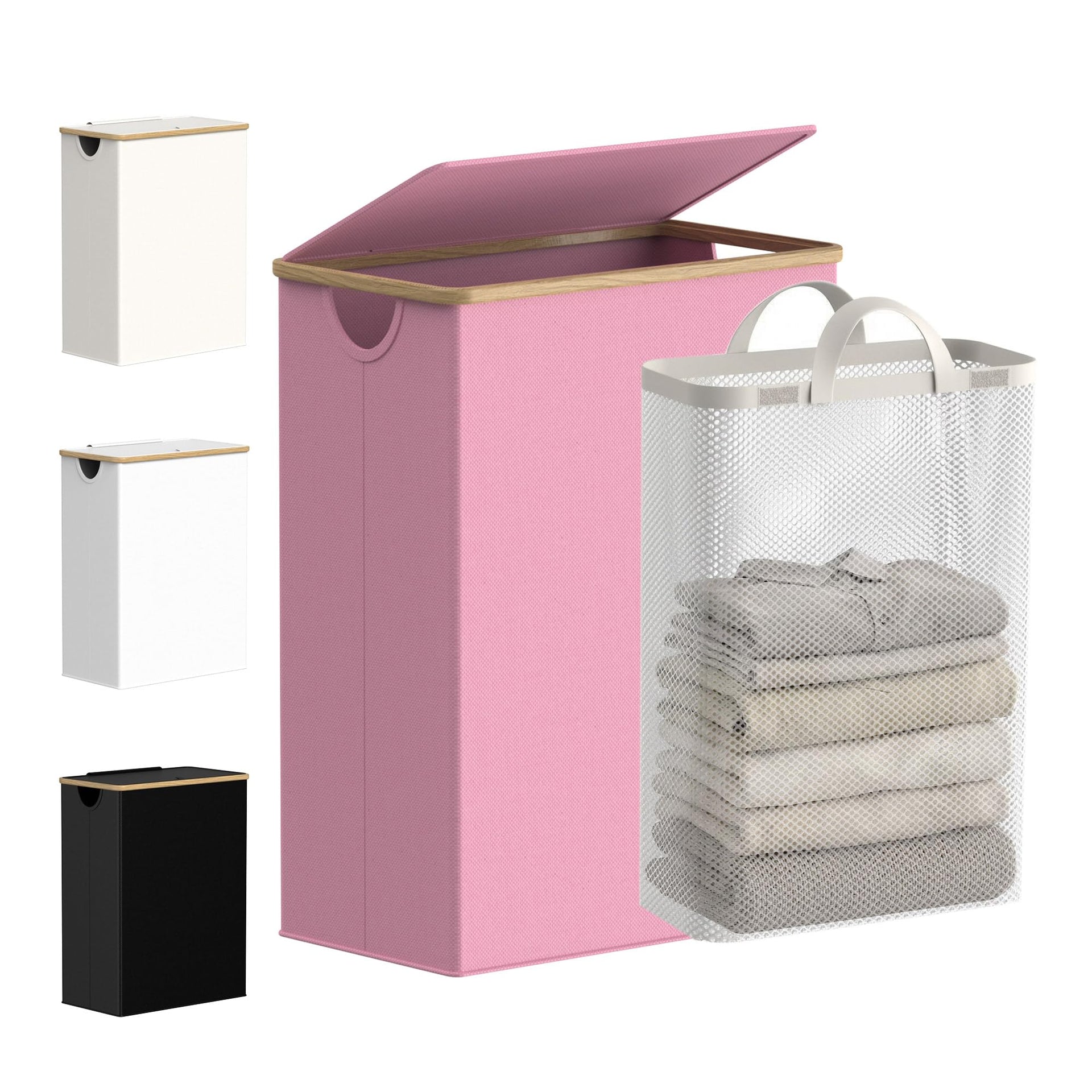 Slim Laundry Basket with Lid