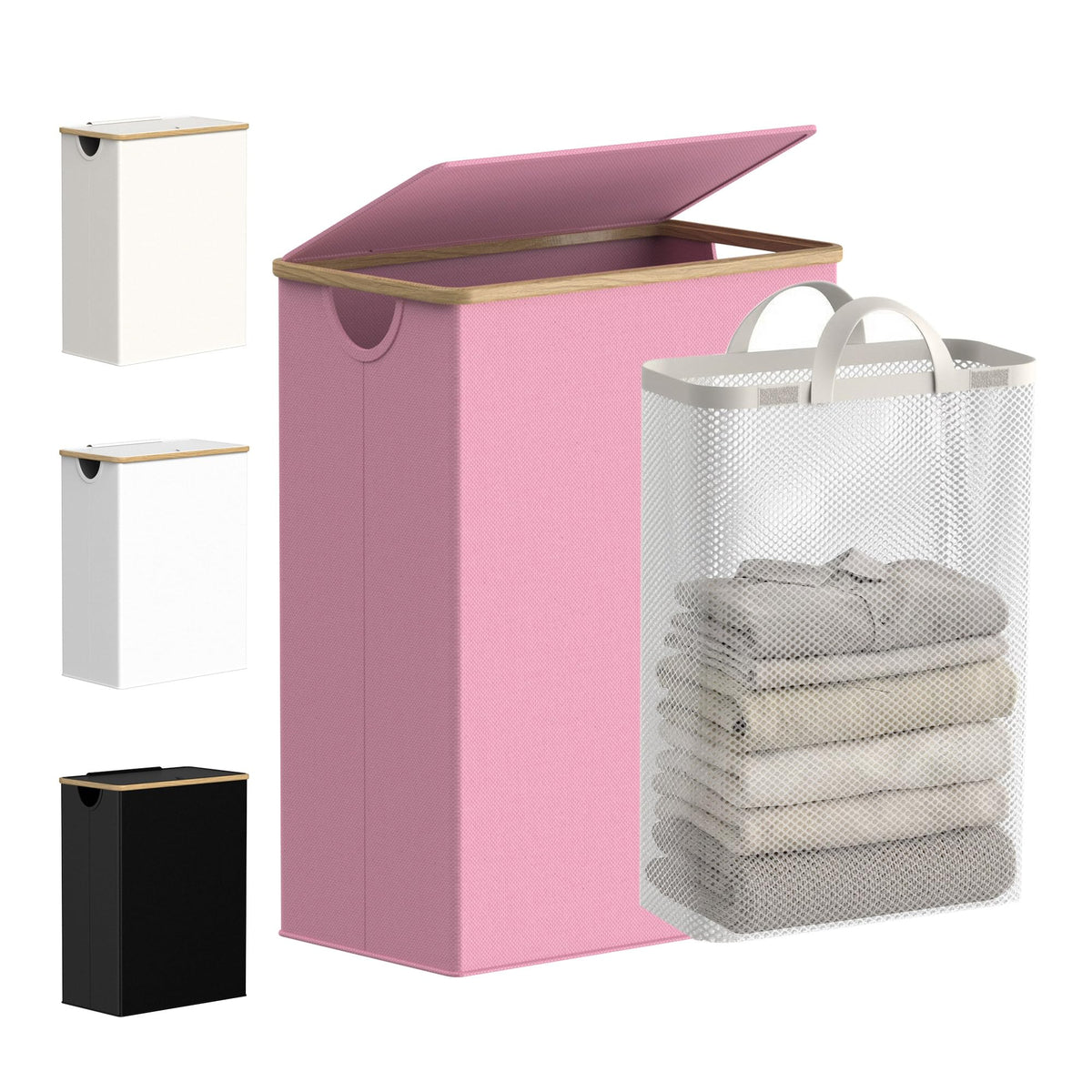 Slim Laundry Basket with Lid