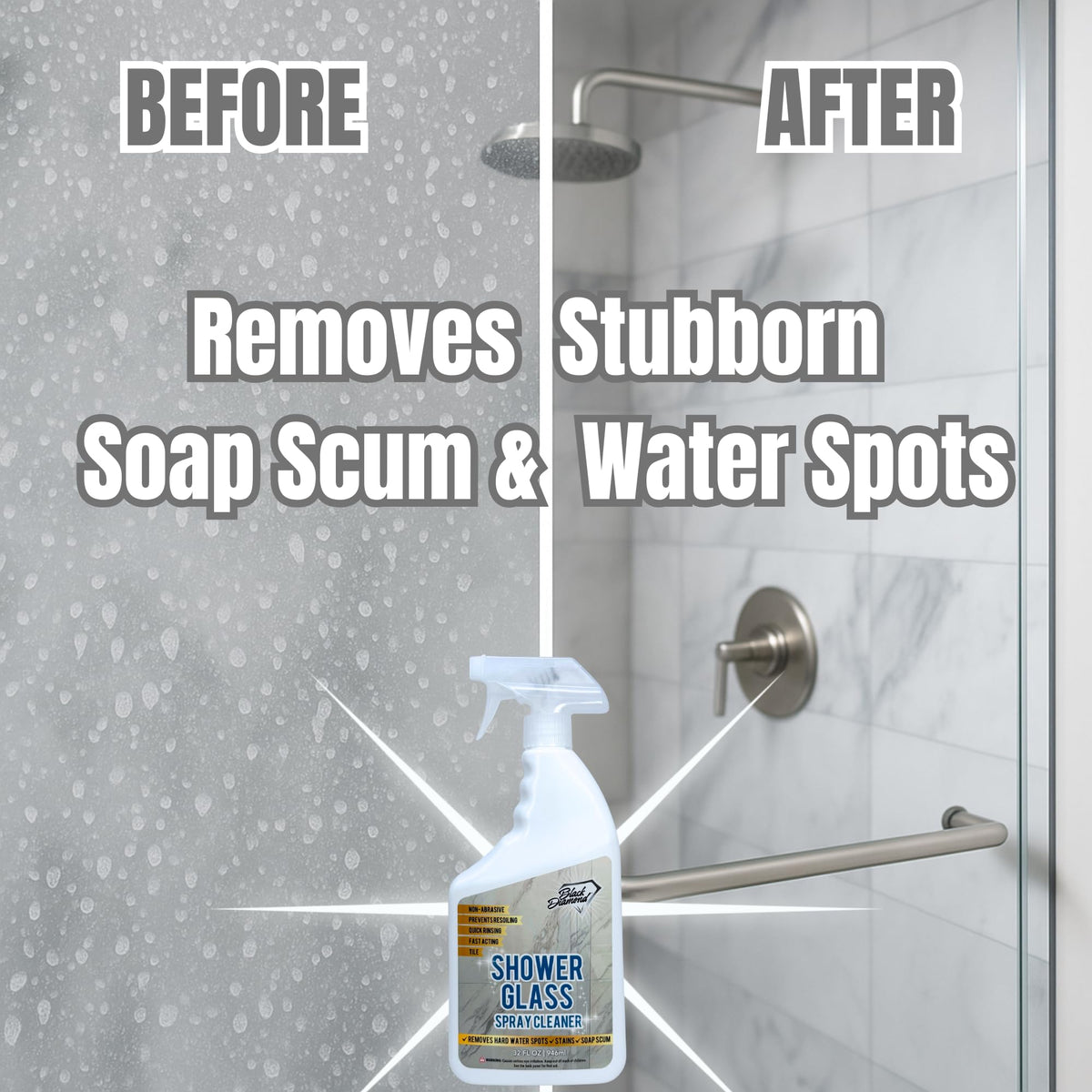 Shower Glass Cleaner & Natural Stone Shower Sealer 2 (64 Fl Oz)