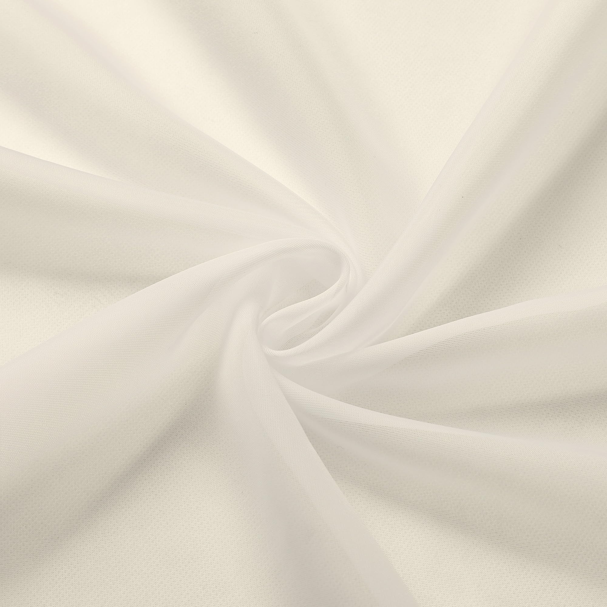 Cream Sheer Curtains 36 inch Length 2 Panels Set (2 Count)