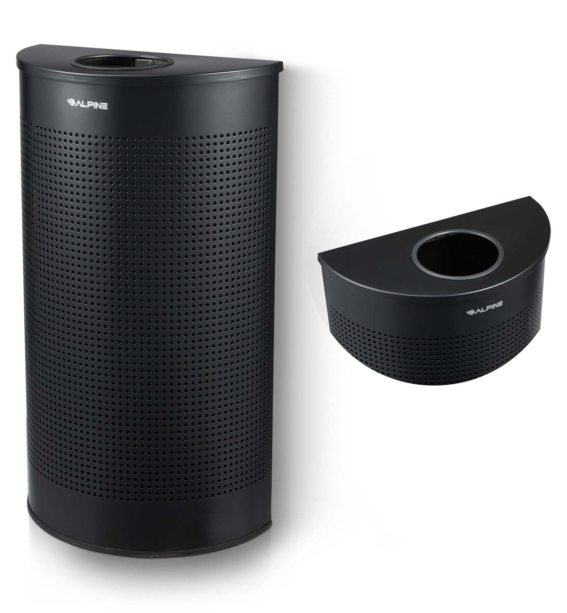 Half Round Trash Can Open Top